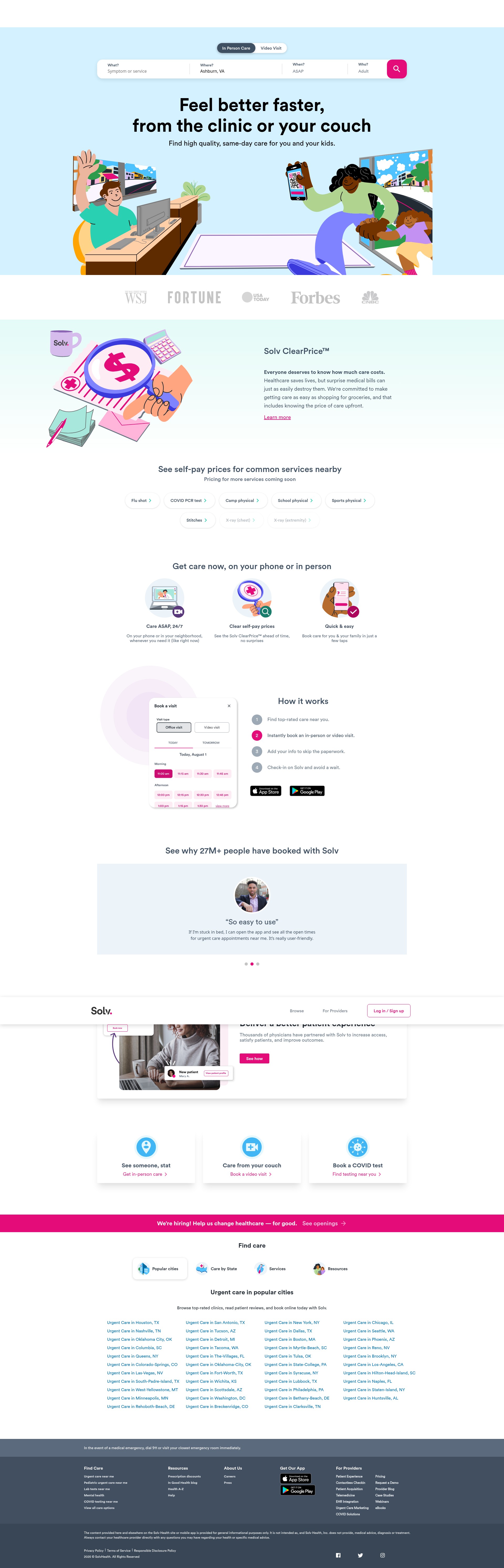 Screenshot of www.solvhealth.com
