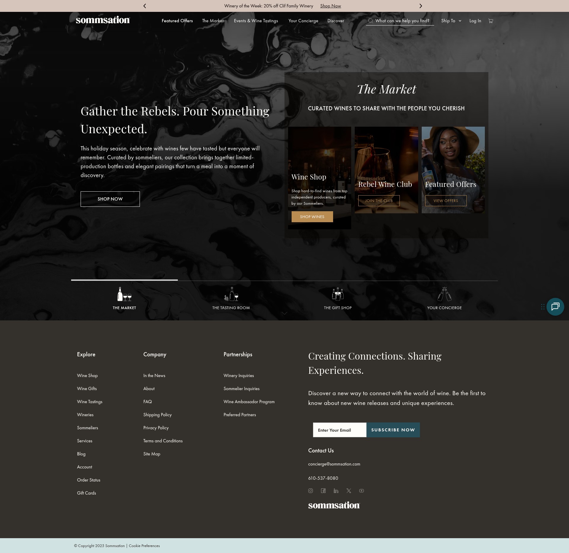 Screenshot of www.sommsation.com