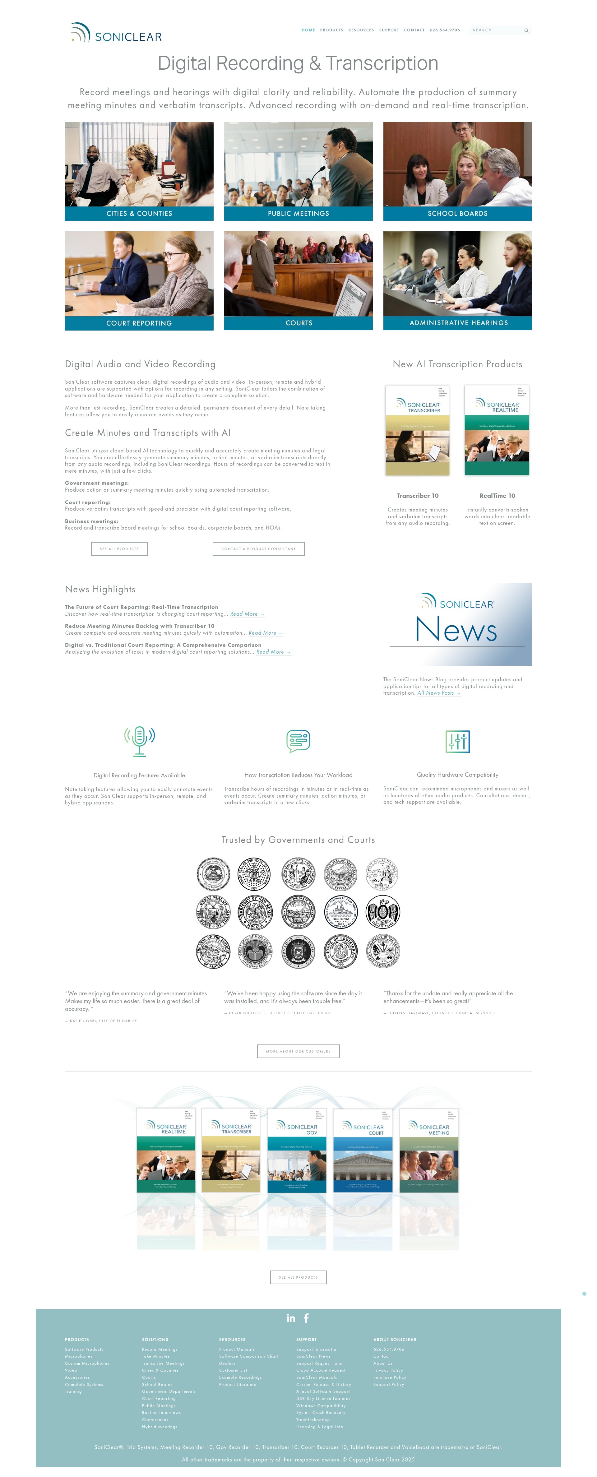 Screenshot of www.soniclear.com