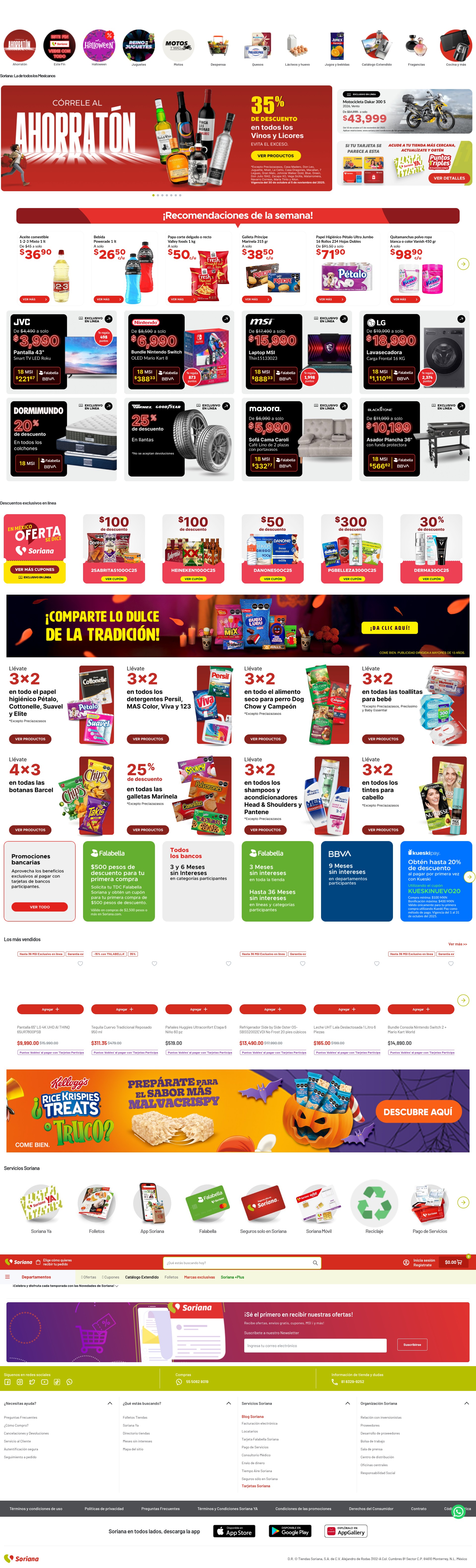 Screenshot of www.soriana.com
