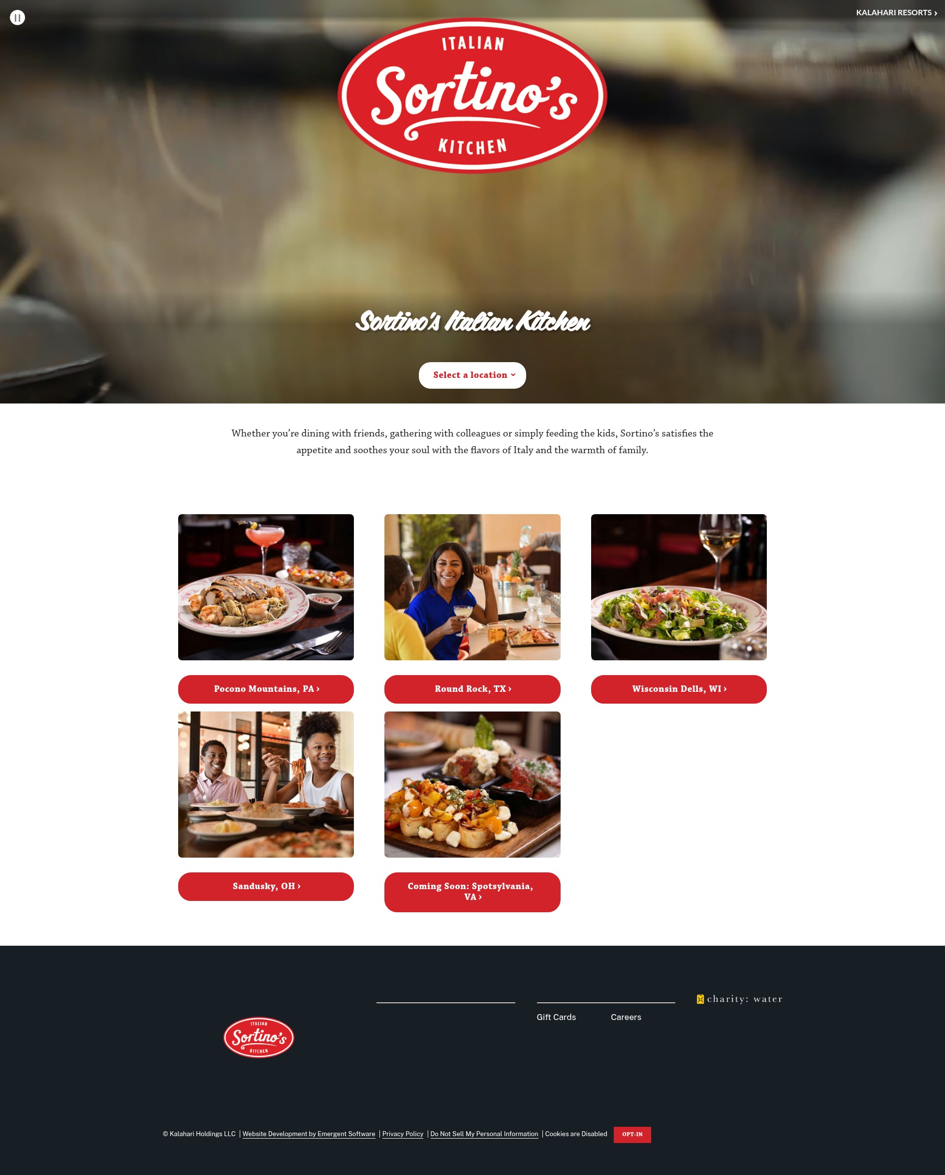 Screenshot of www.sortinositaliankitchen.com