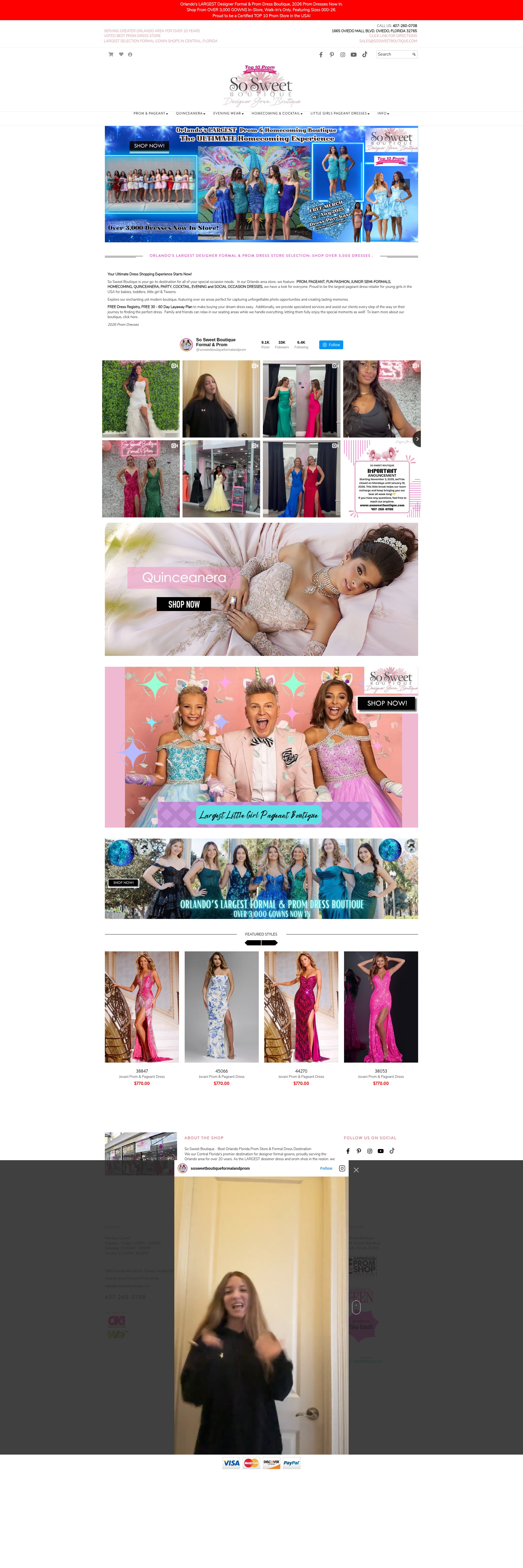 Screenshot of www.sosweetboutique.com