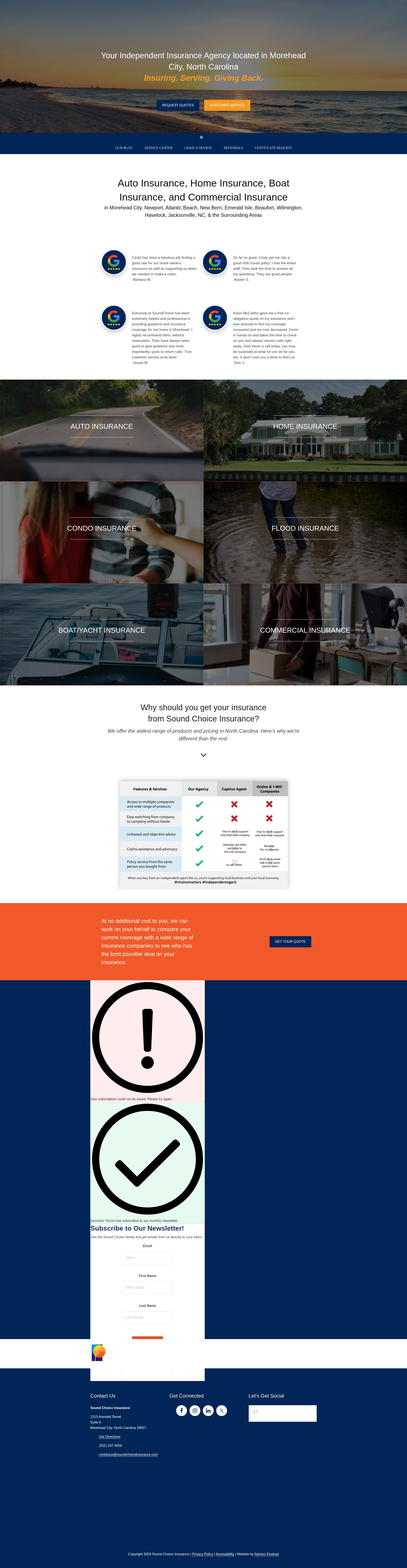 Screenshot of www.soundchoiceinsurance.com