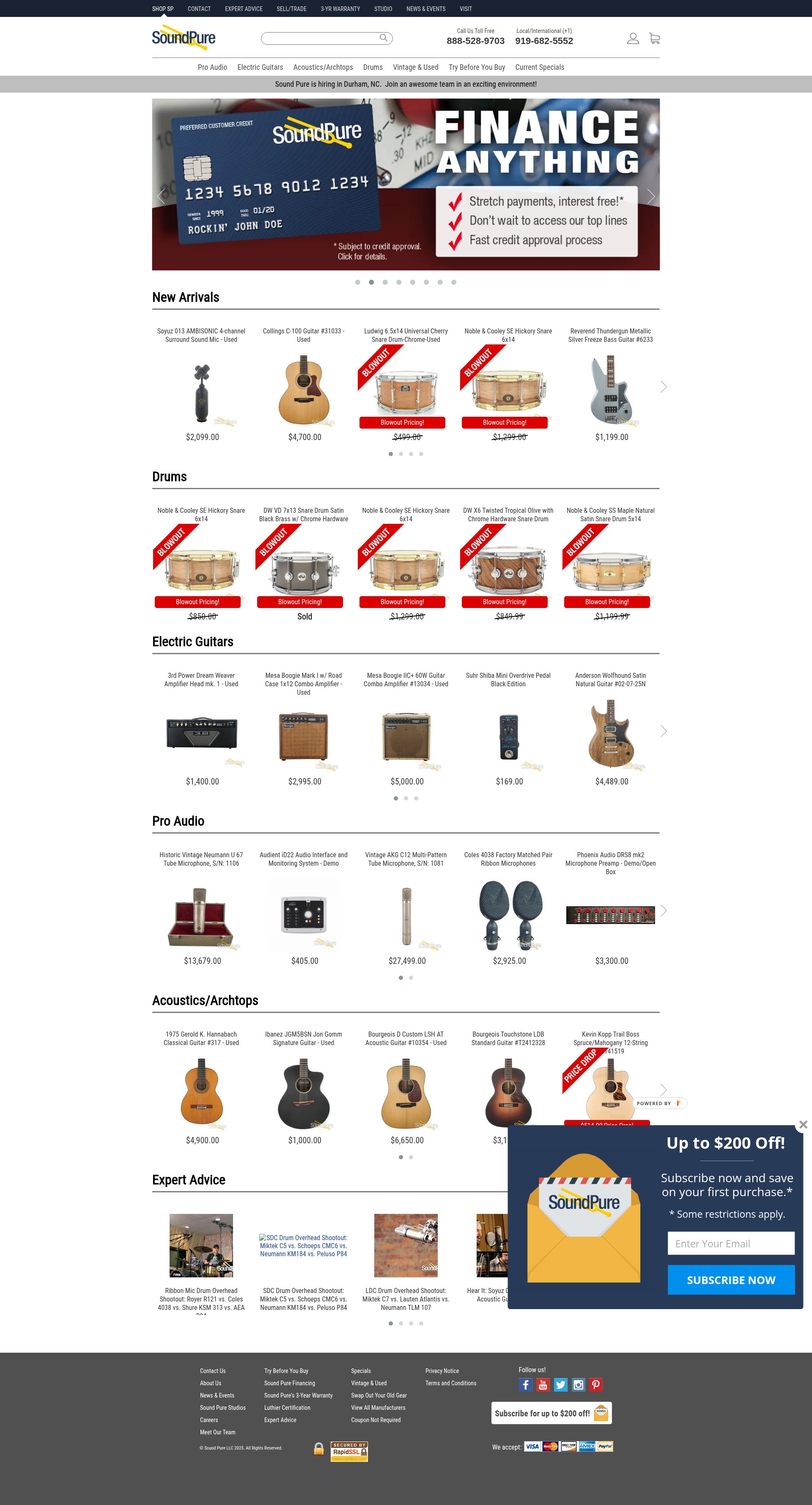 Screenshot of www.soundpure.com