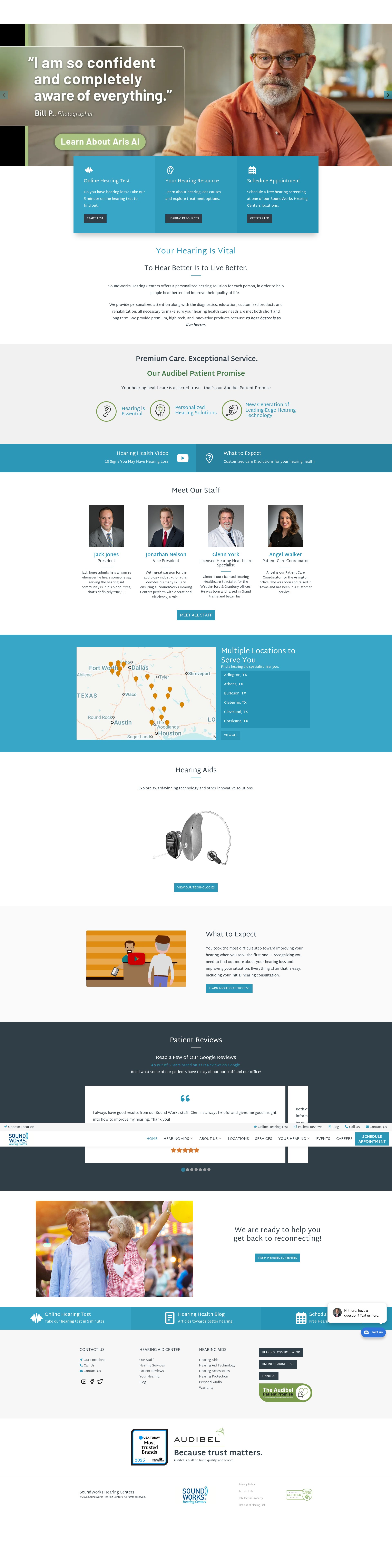 Screenshot of www.soundworkshearing.com