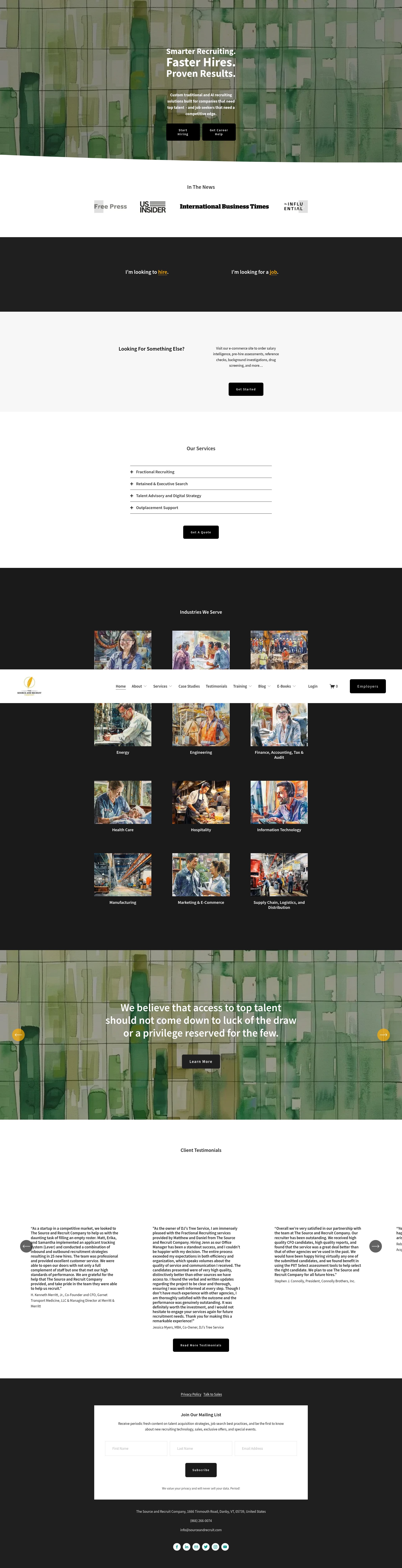 Screenshot of www.sourceandrecruit.com