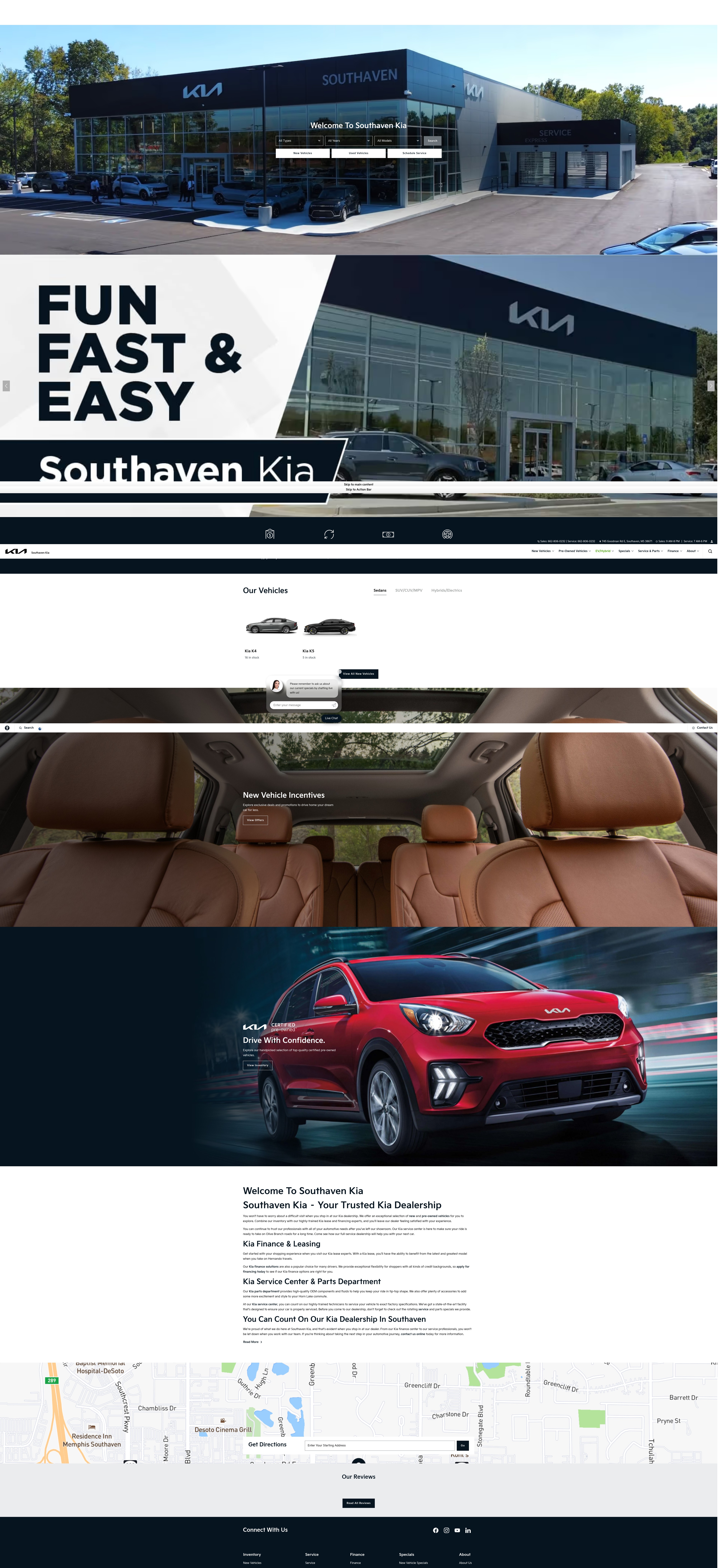 Screenshot of www.southavenkia.com