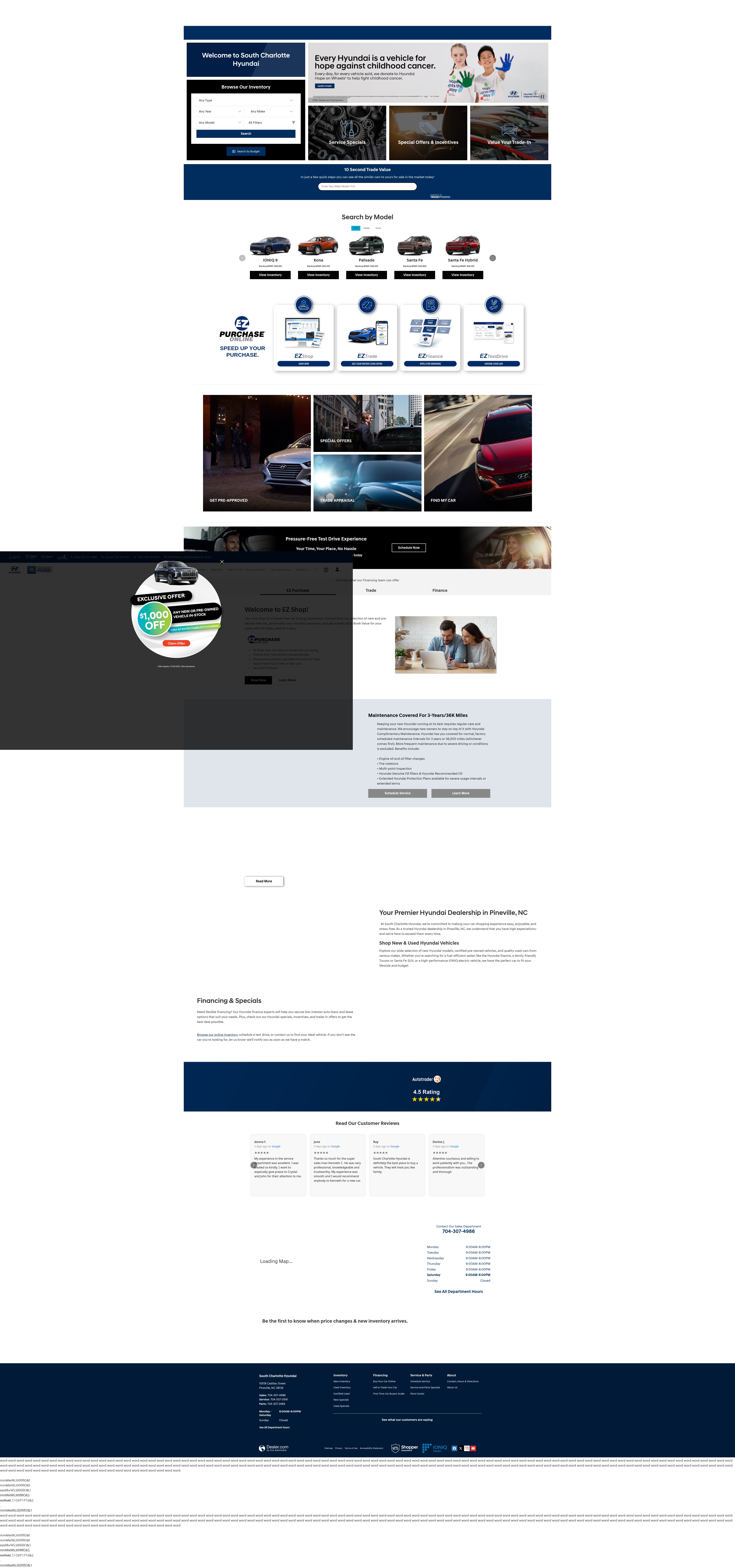 Screenshot of www.southcharlottehyundai.com