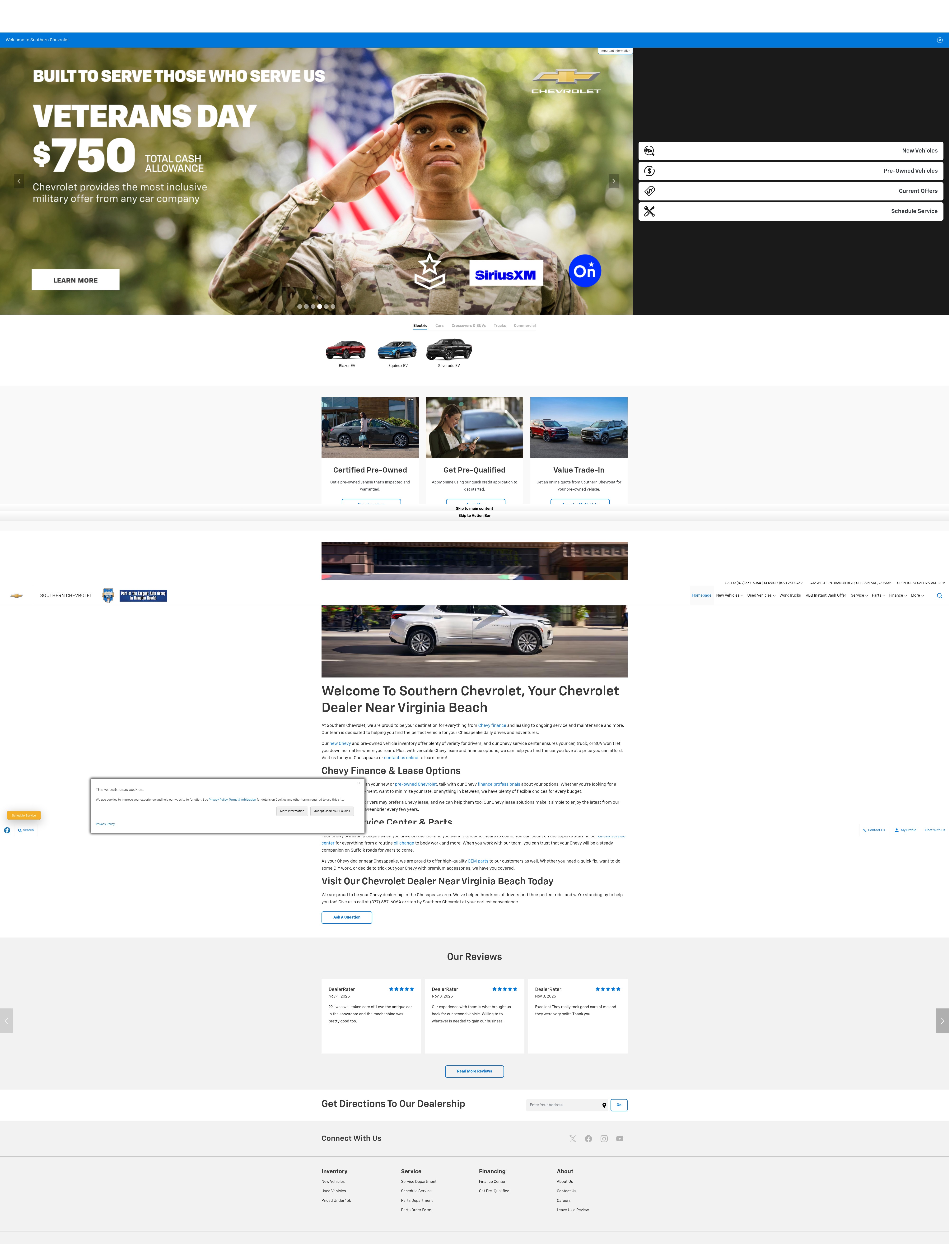Screenshot of www.southernchevroletrocks.com