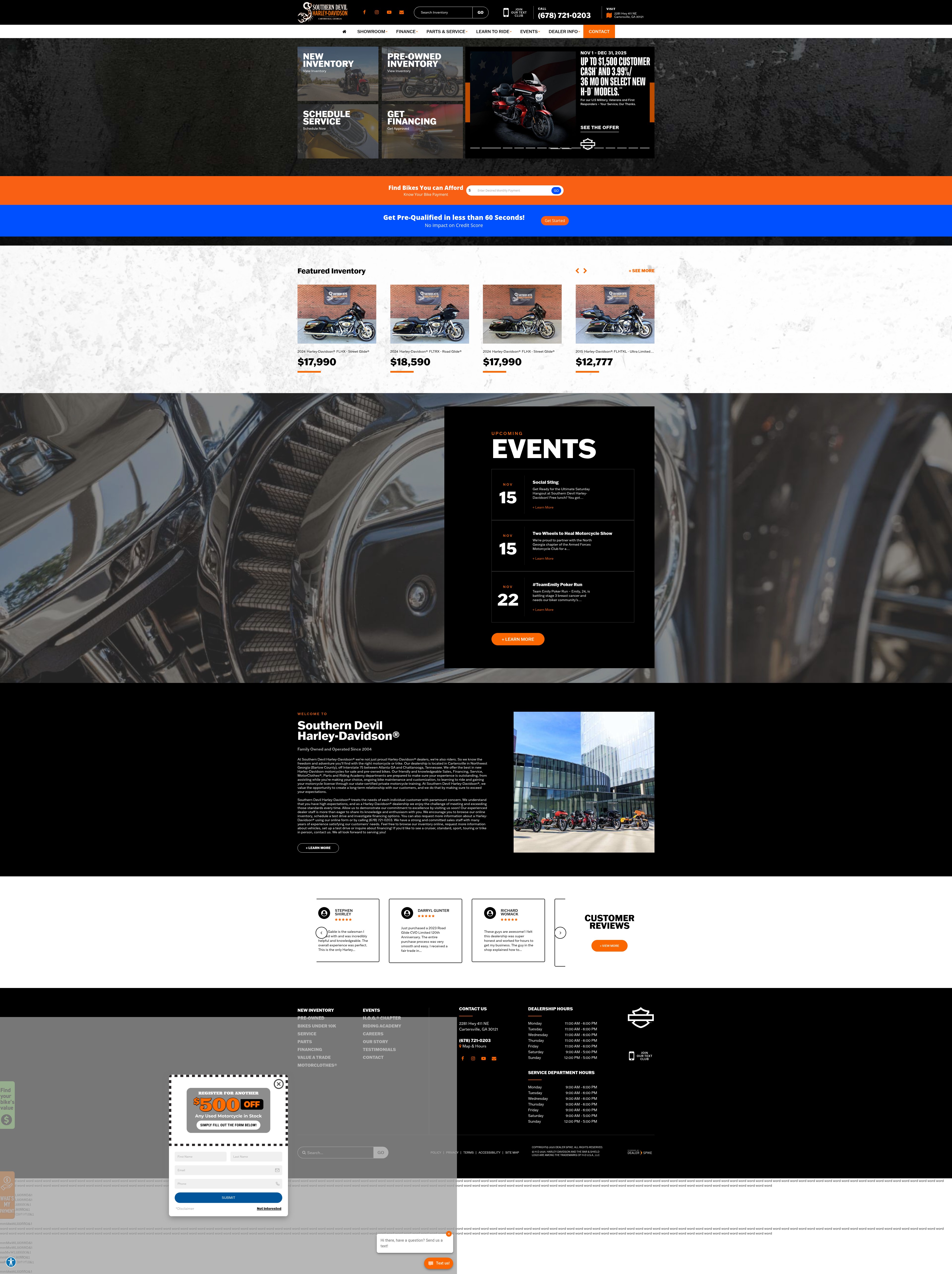 Screenshot of www.southerndevilhd.com