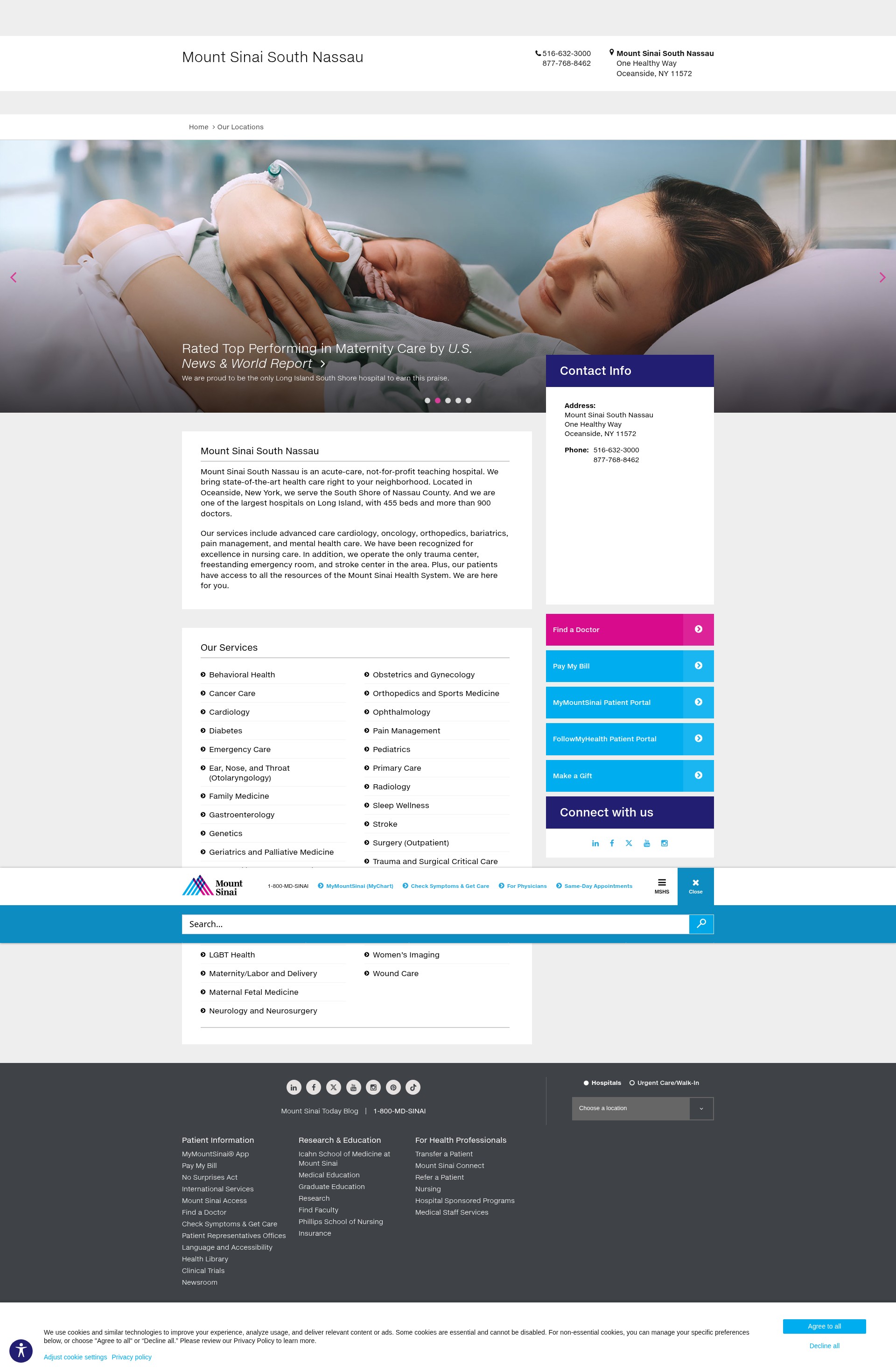 Screenshot of www.southnassau.org