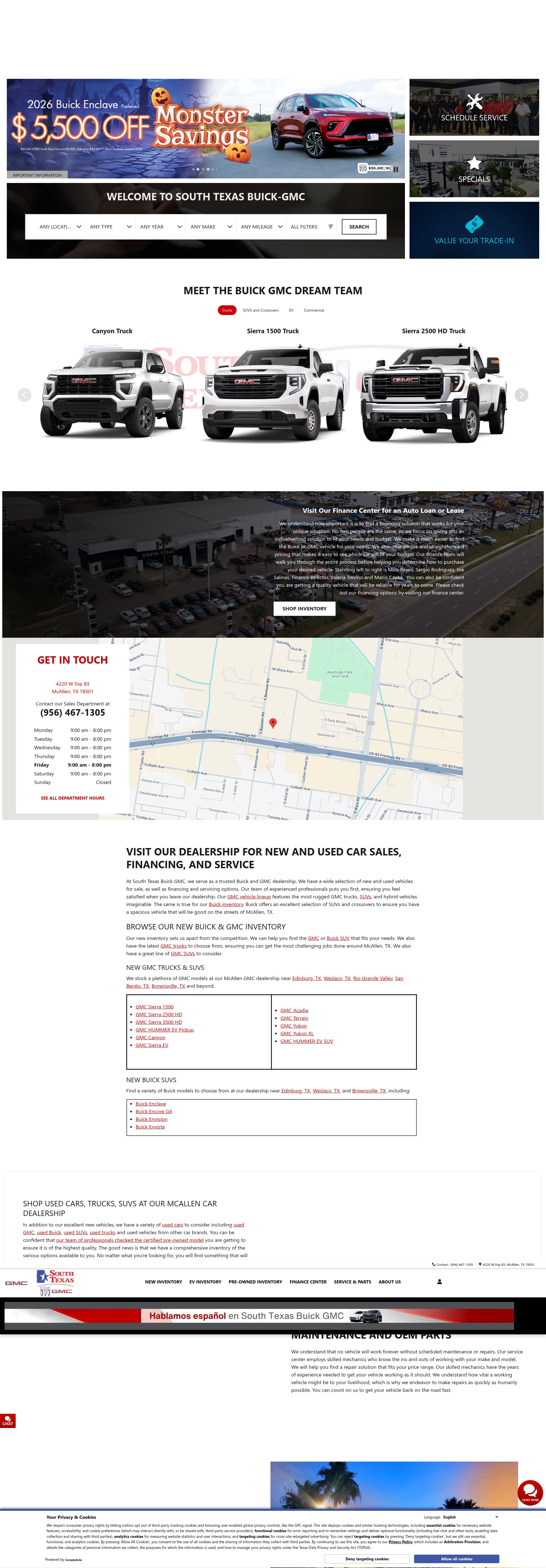 Screenshot of www.southtexasgmc.net
