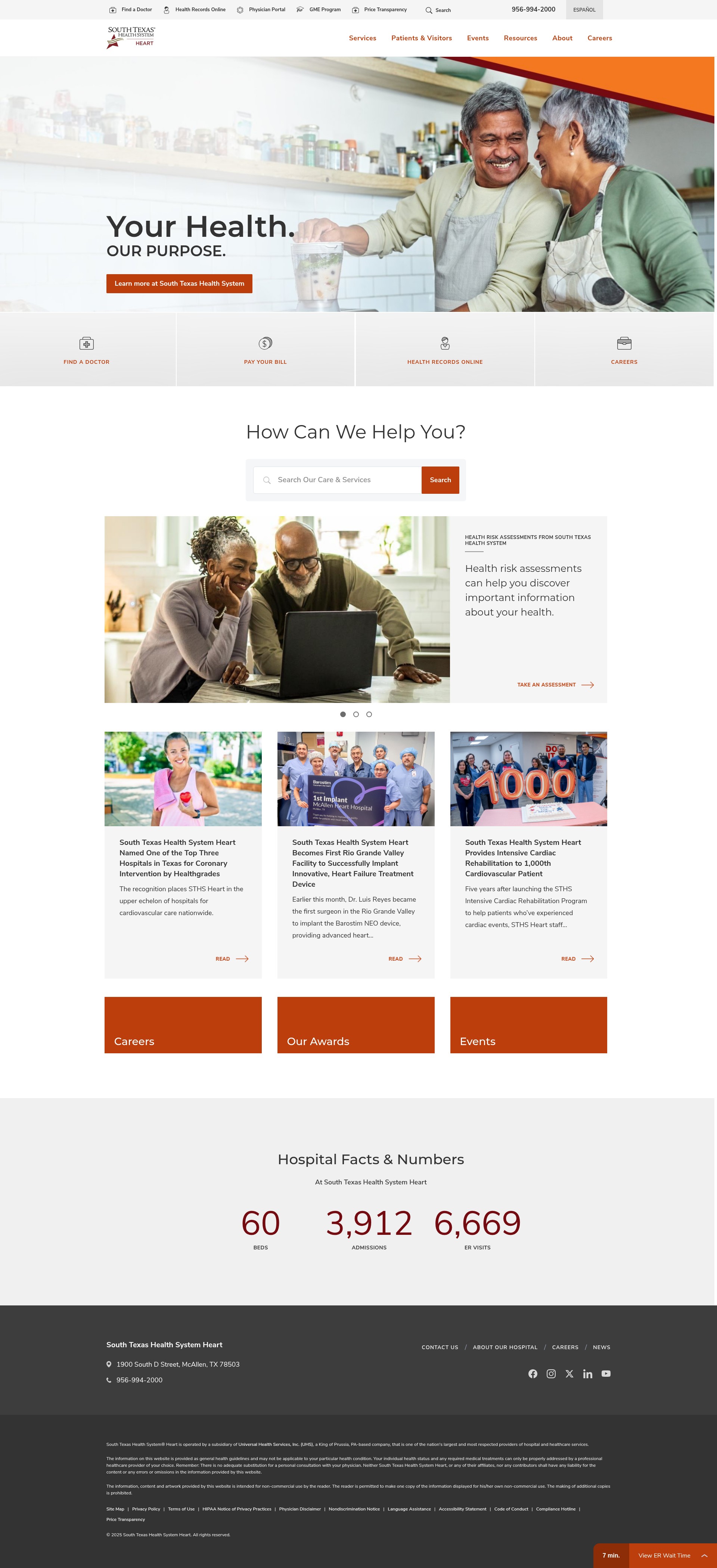 Screenshot of www.southtexashealthsystemheart.com