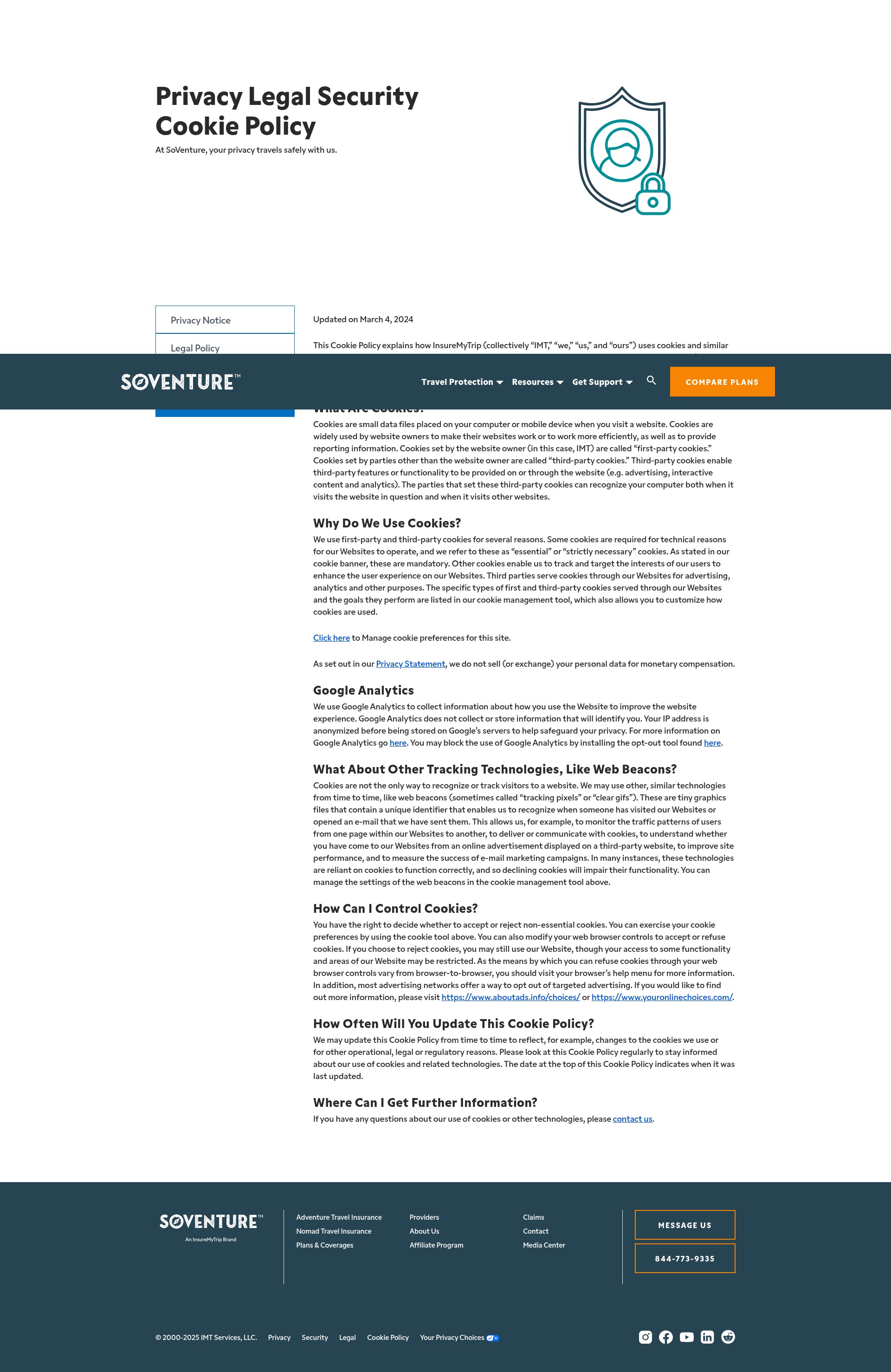 Screenshot of www.soventure.com