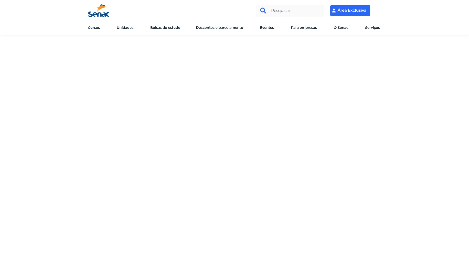 Screenshot of www.sp.senac.br