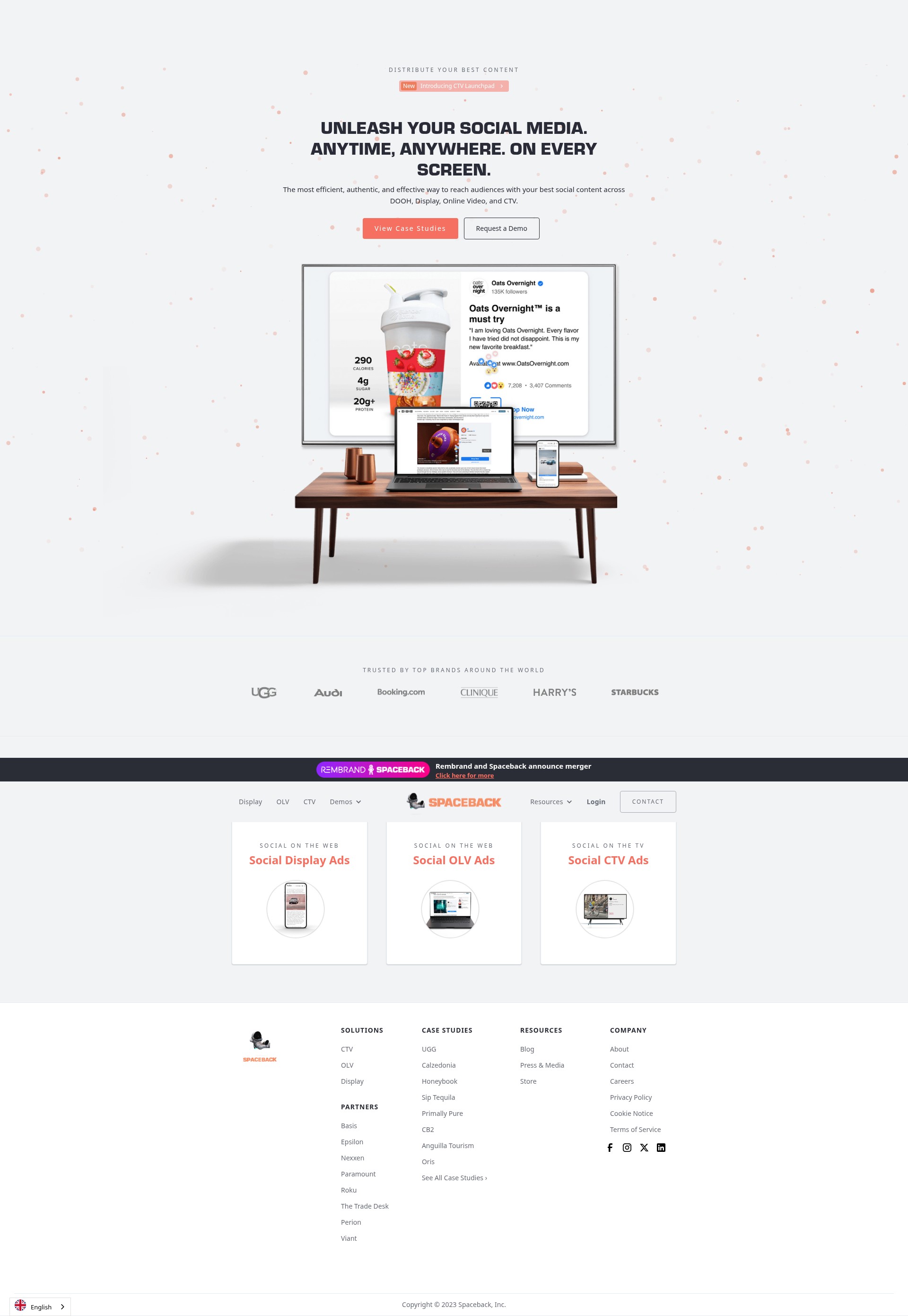 Screenshot of www.spaceback.com