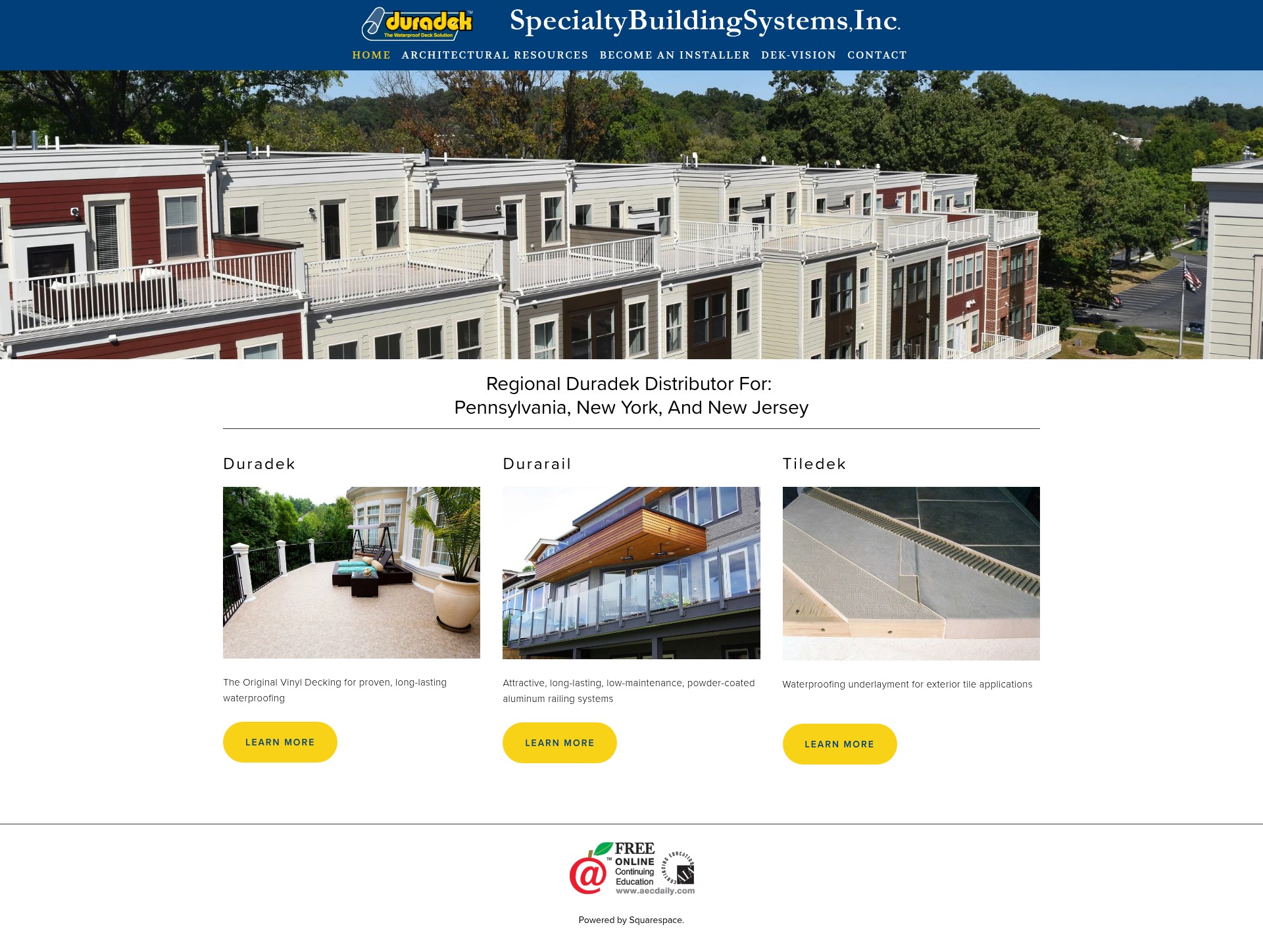 Screenshot of www.specialtybuildingsystemsinc.com