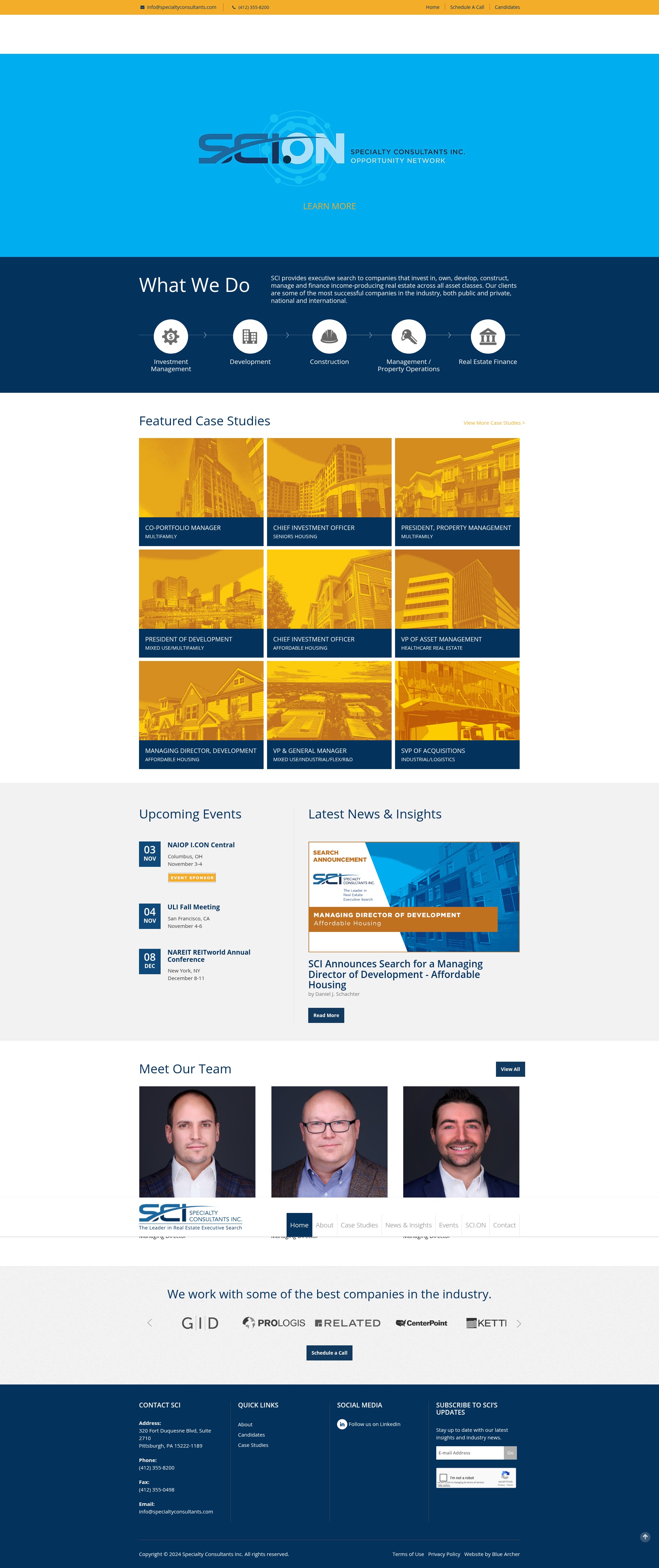 Screenshot of www.specialtyconsultants.com