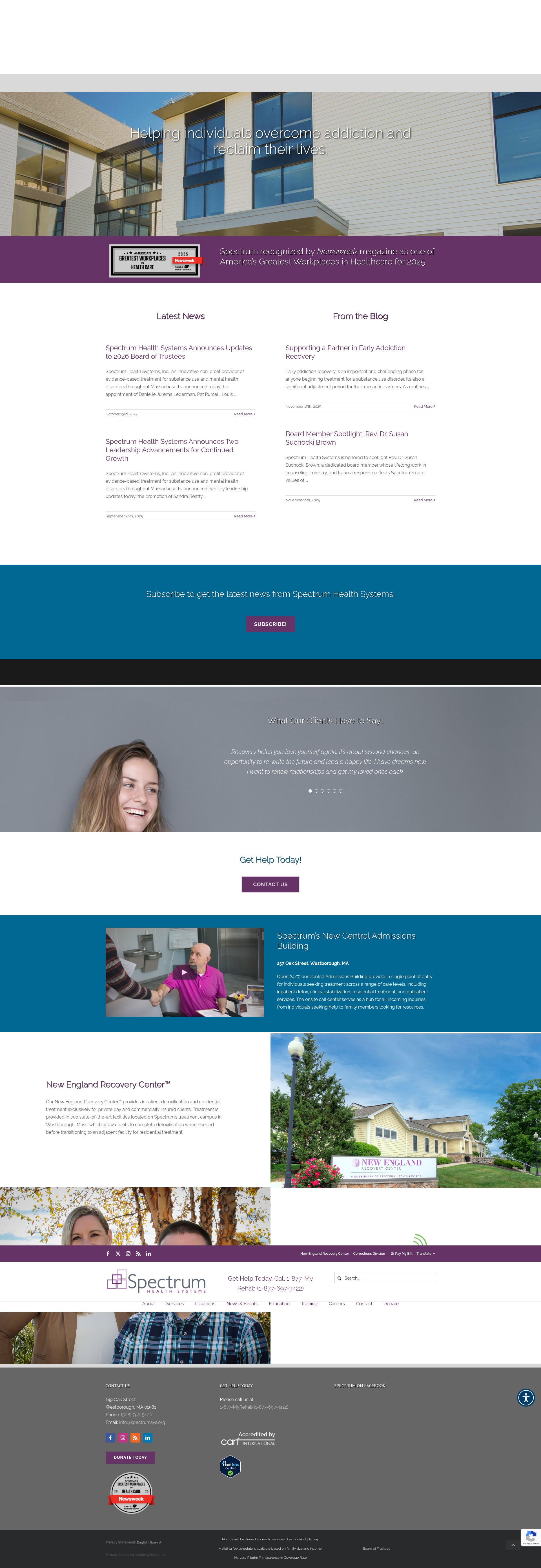 Screenshot of www.spectrumhealthsystems.org