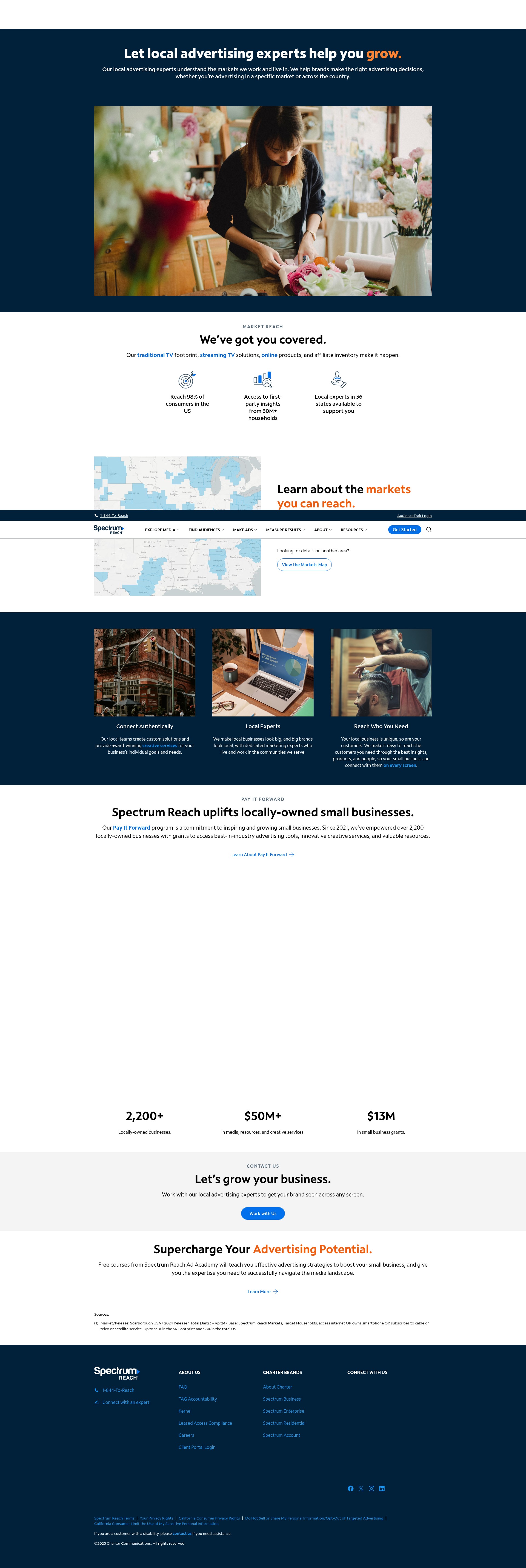 Screenshot of www.spectrumreach.com