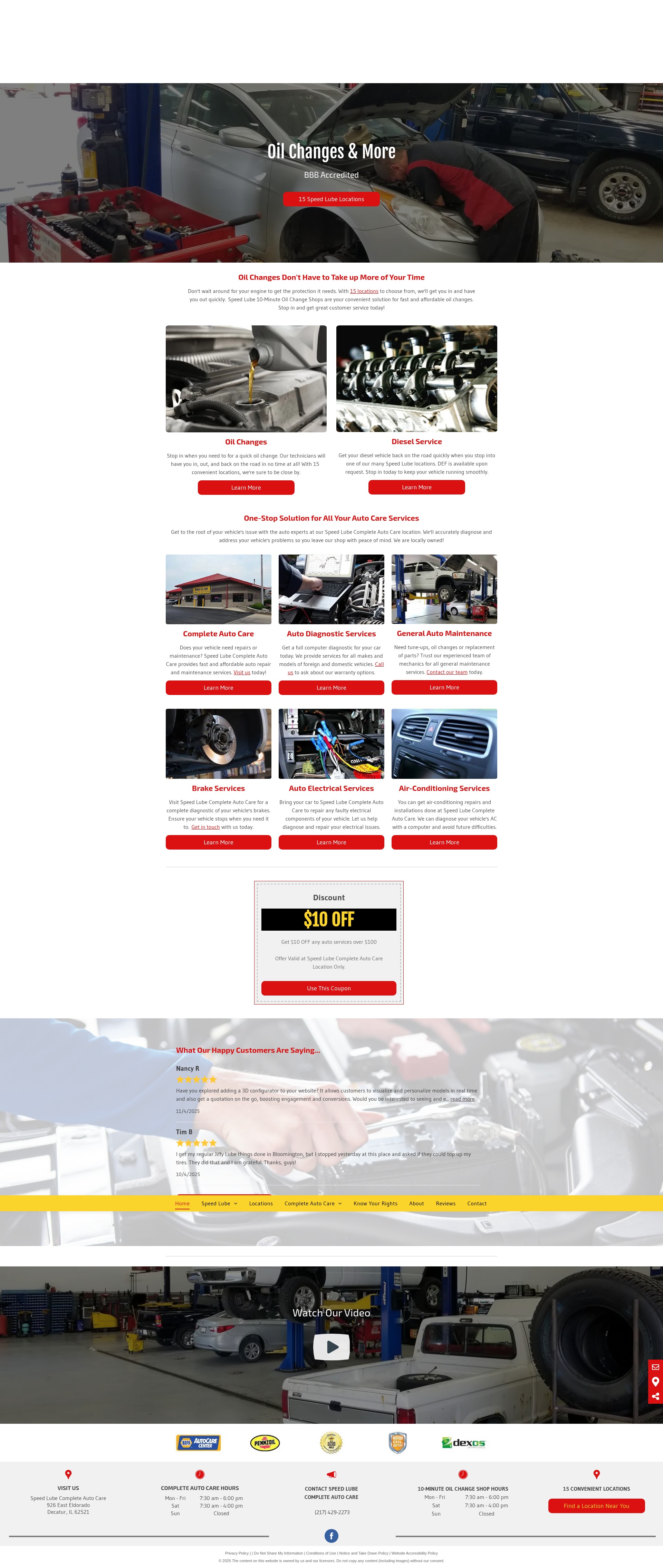 Screenshot of www.speedlube.net
