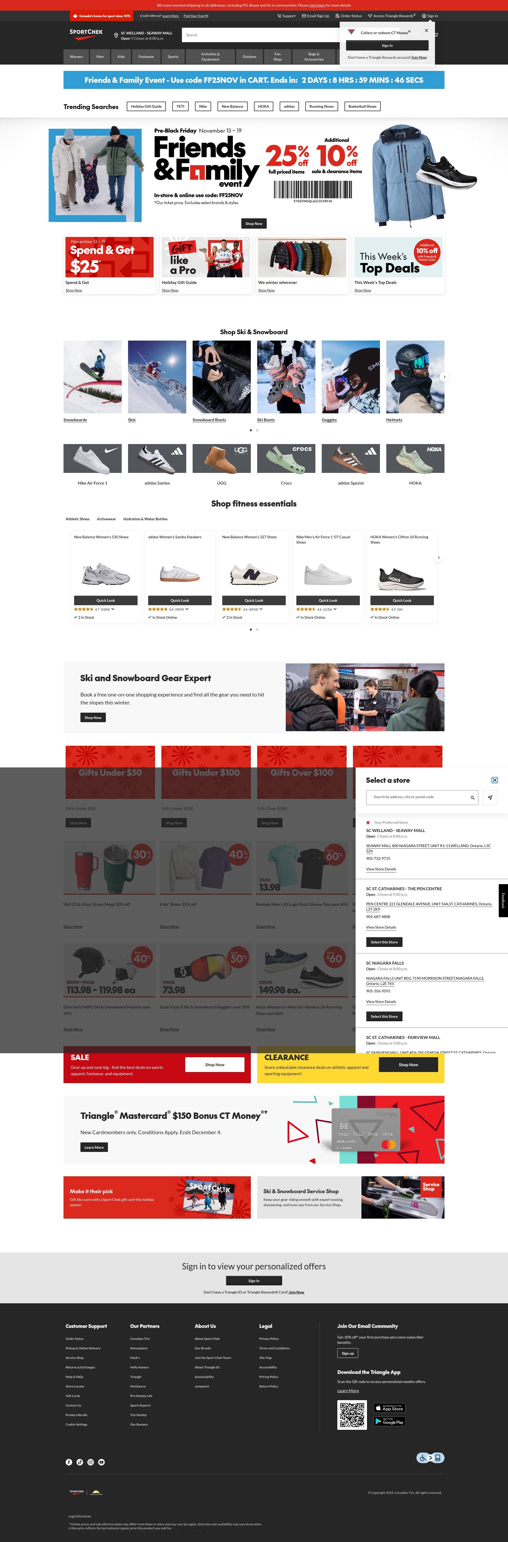 Screenshot of www.sportchek.ca