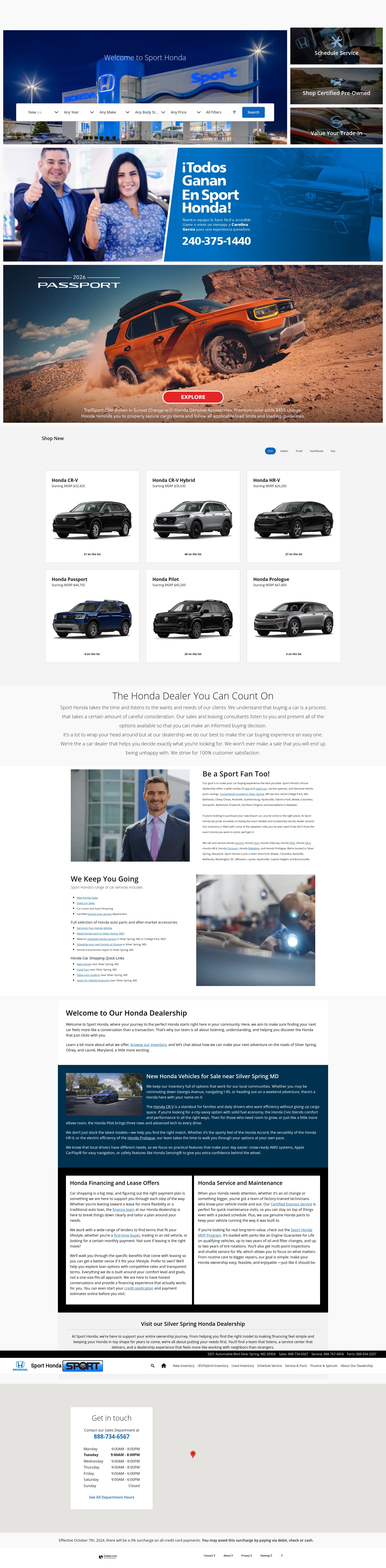 Screenshot of www.sporthonda.com