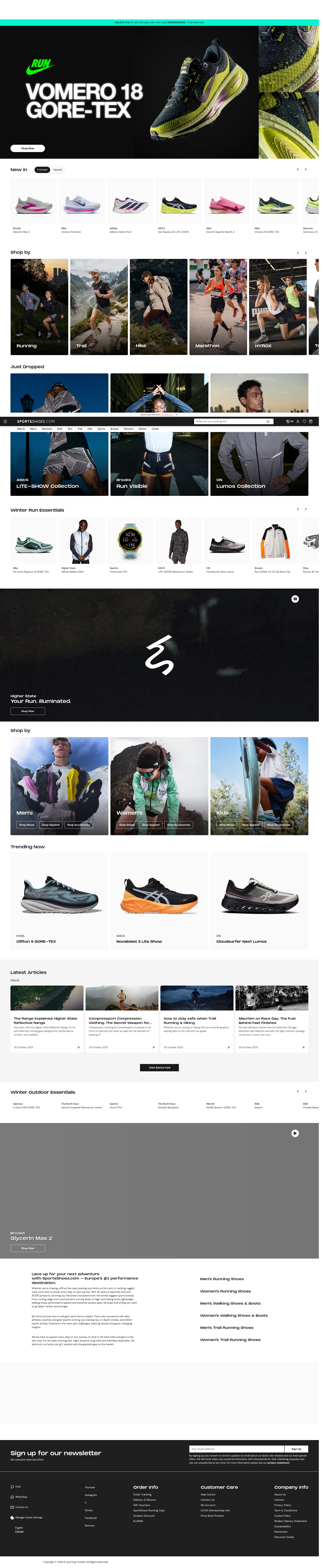 Screenshot of www.sportsshoes.com