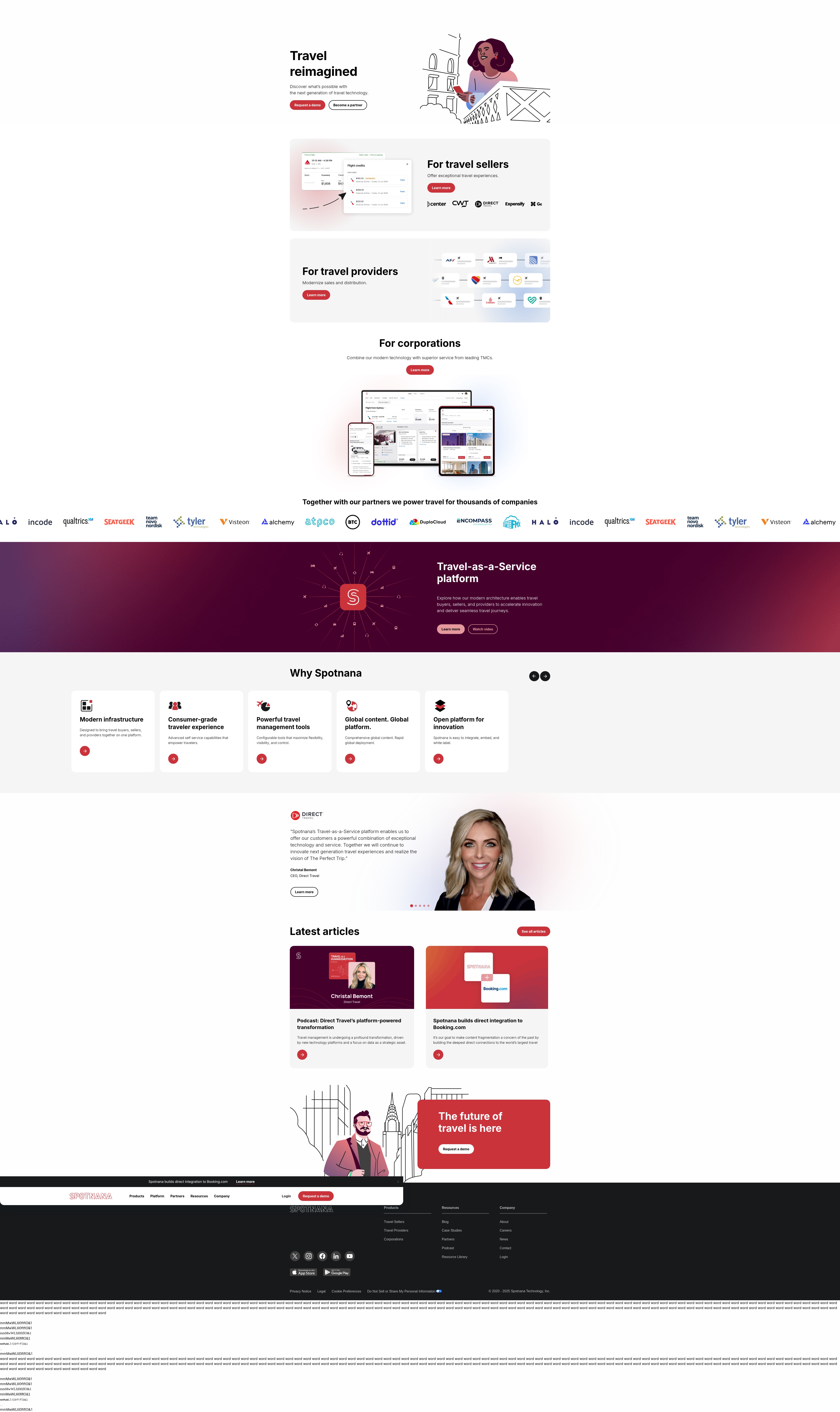 Screenshot of www.spotnana.com