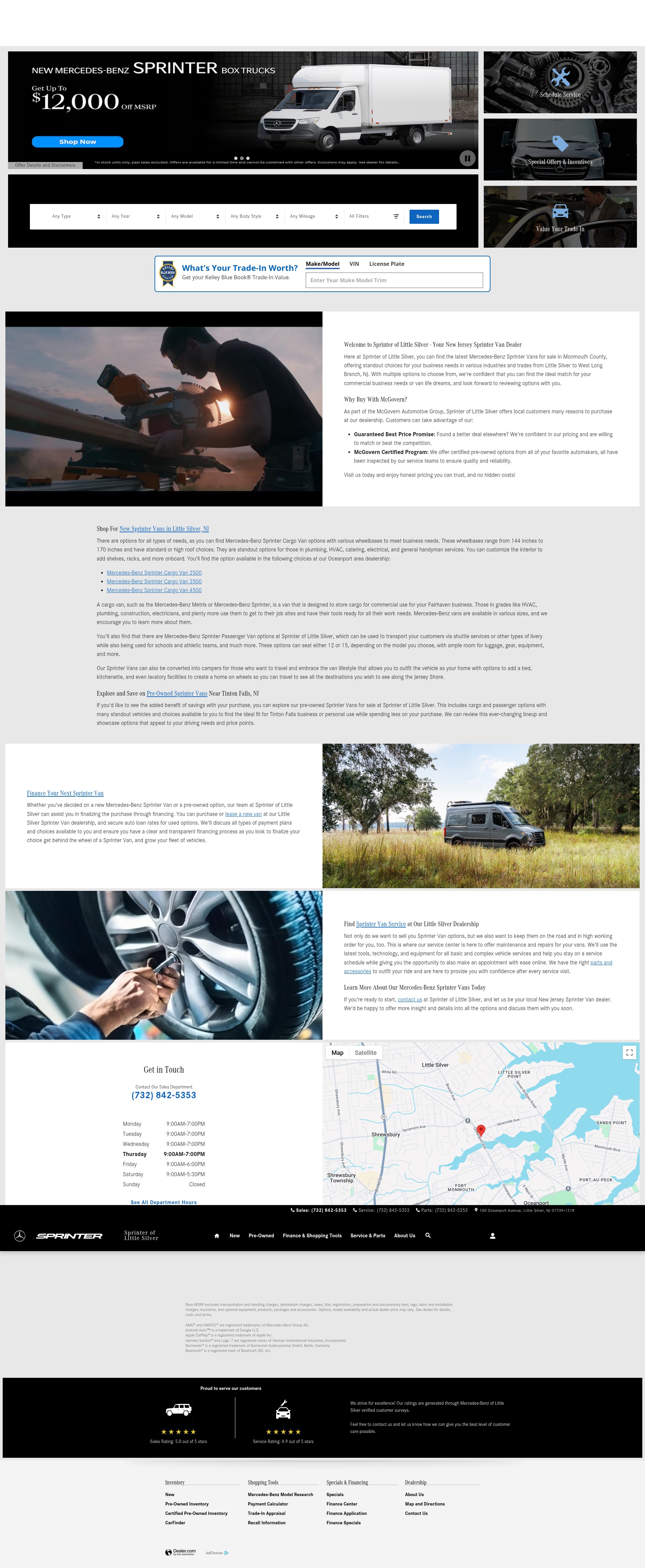 Screenshot of www.sprinteroflittlesilver.com