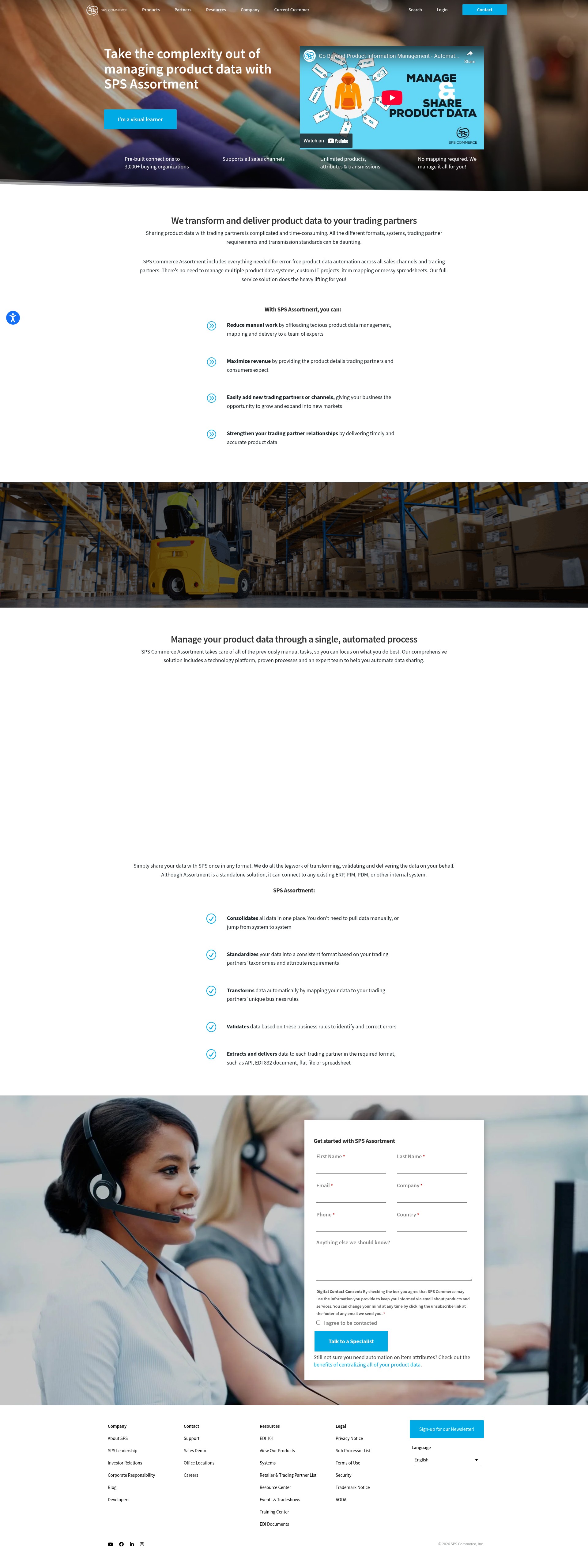 Screenshot of www.spscommerce.com
