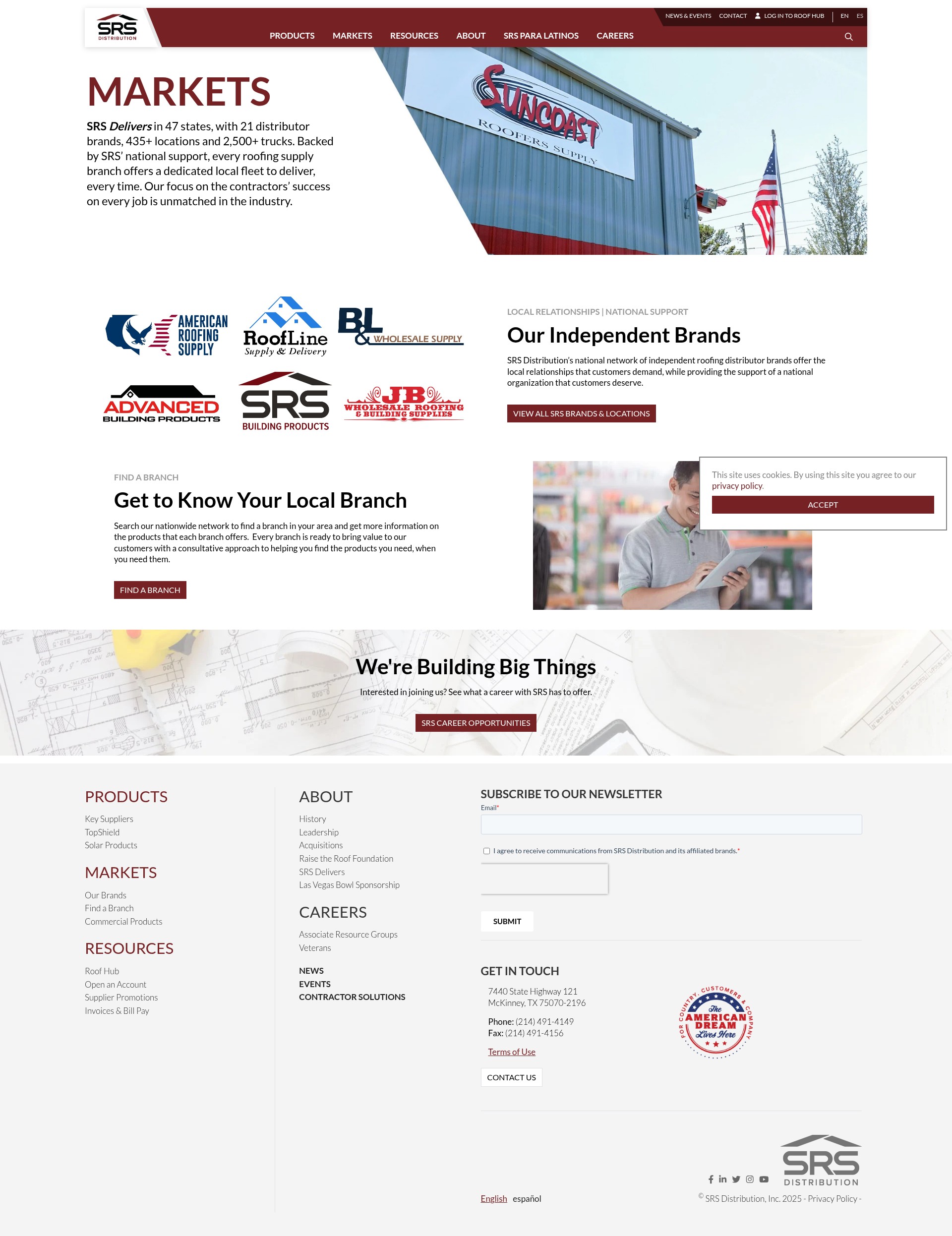 Screenshot of www.srsdistribution.com