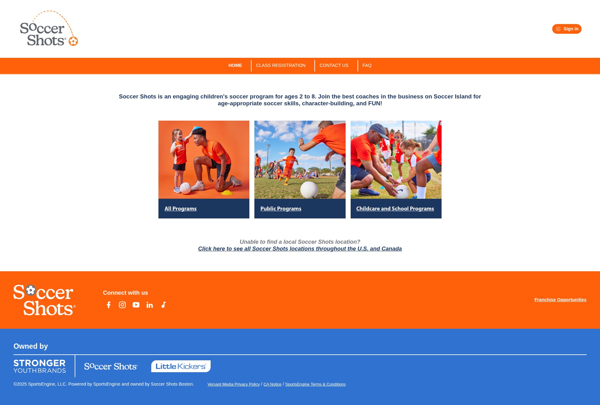 Screenshot of www.ss-boston.soccershots.com