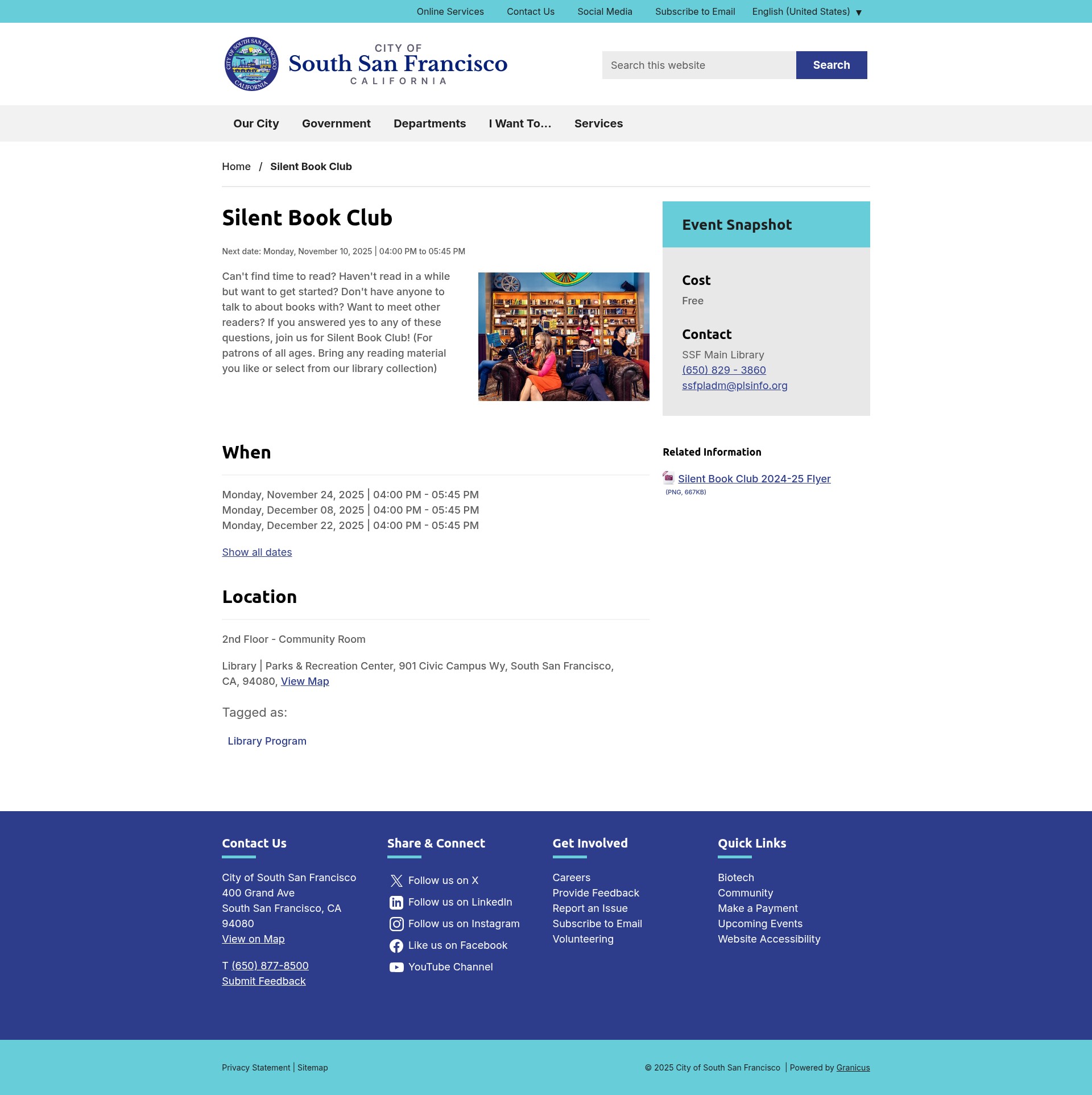 Screenshot of www.ssfca.gov