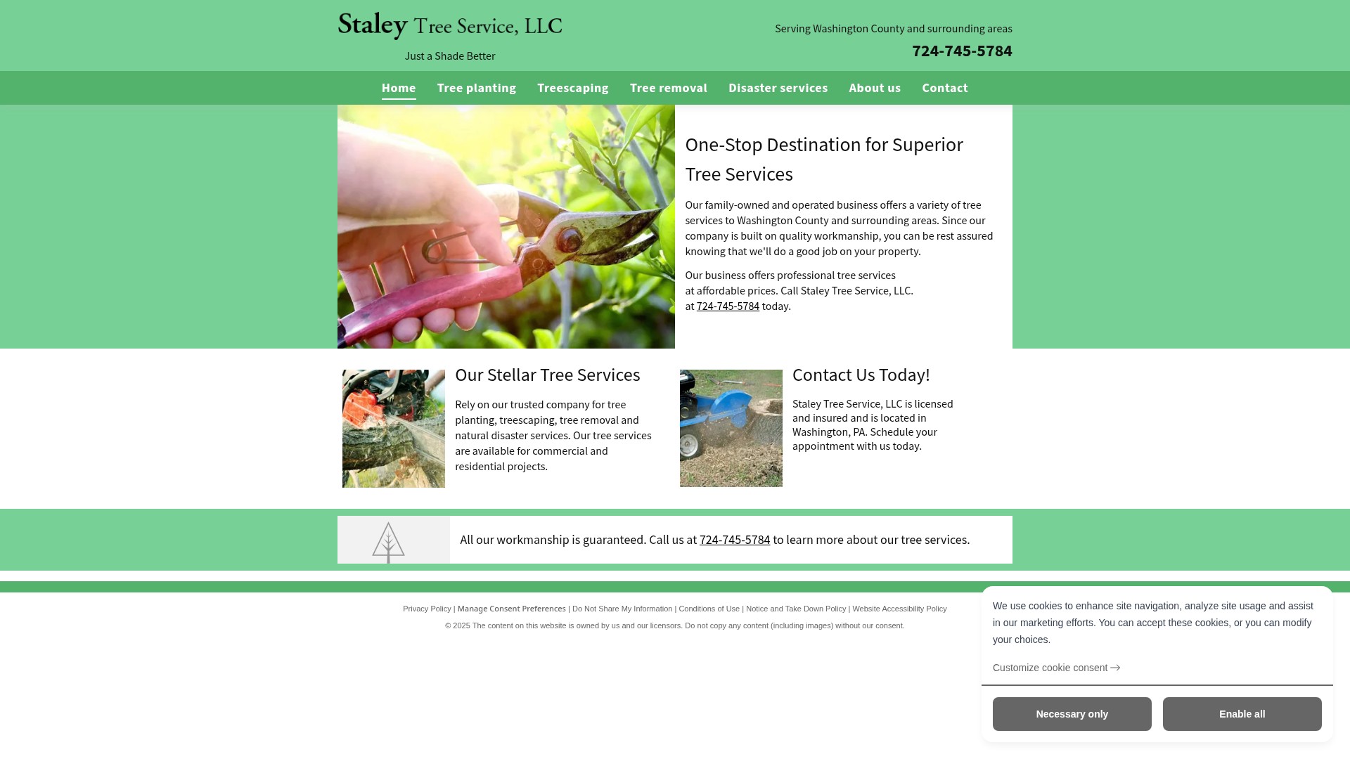 Screenshot of www.staleytreeexpert.com