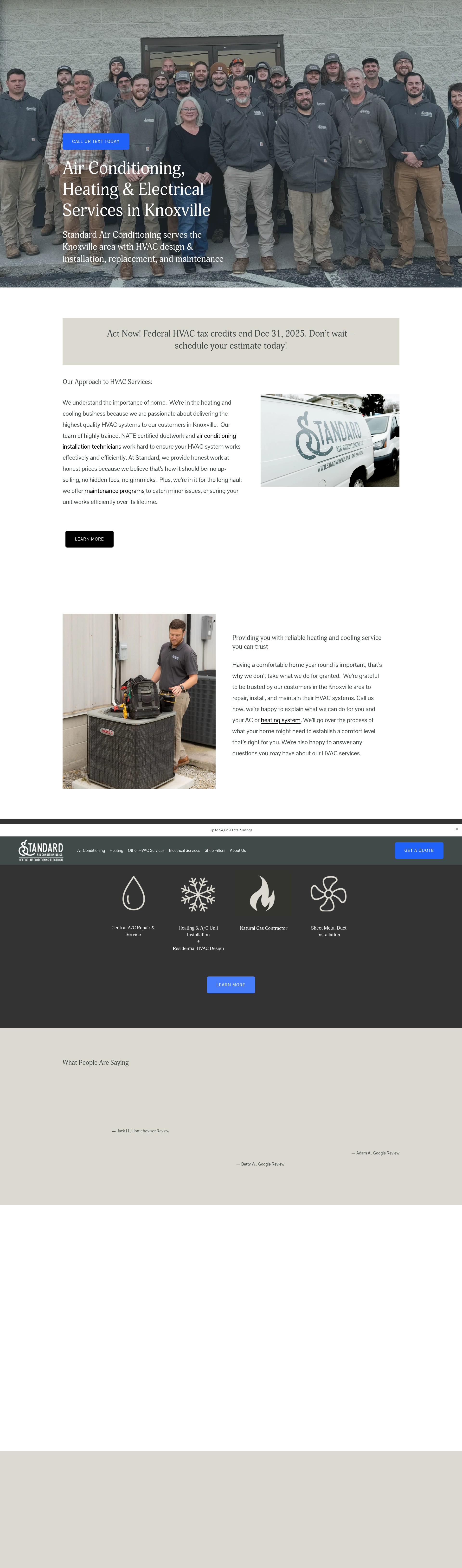 Screenshot of www.standardknox.com