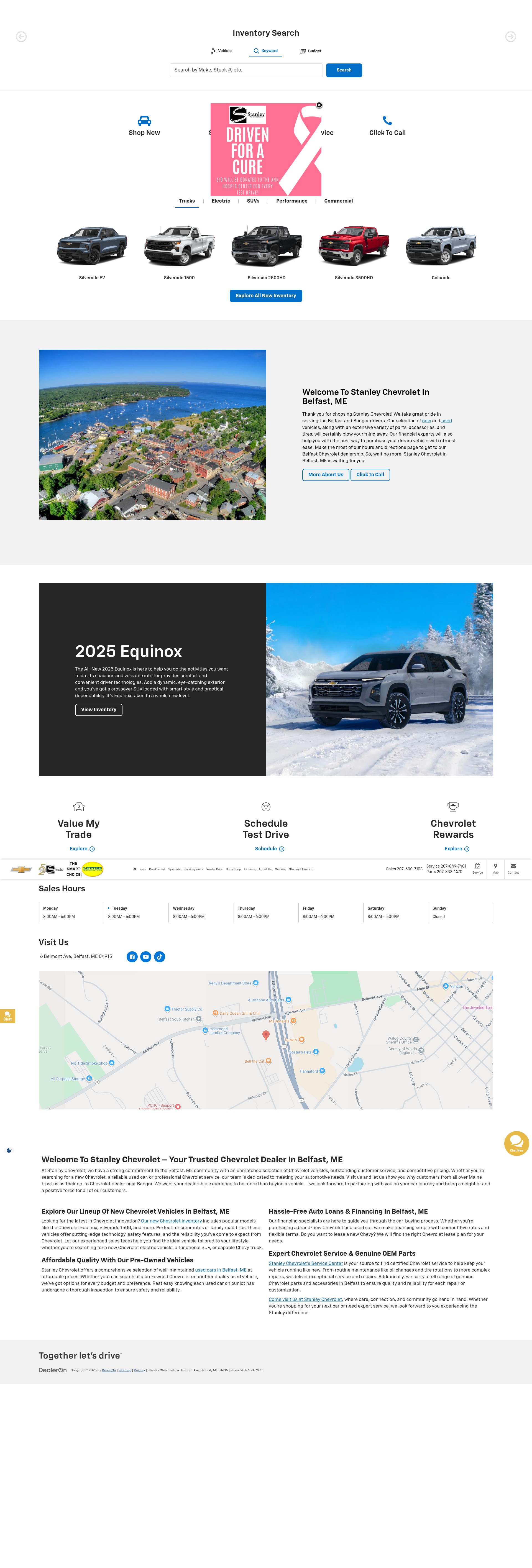 Screenshot of www.stanleychevybelfast.com