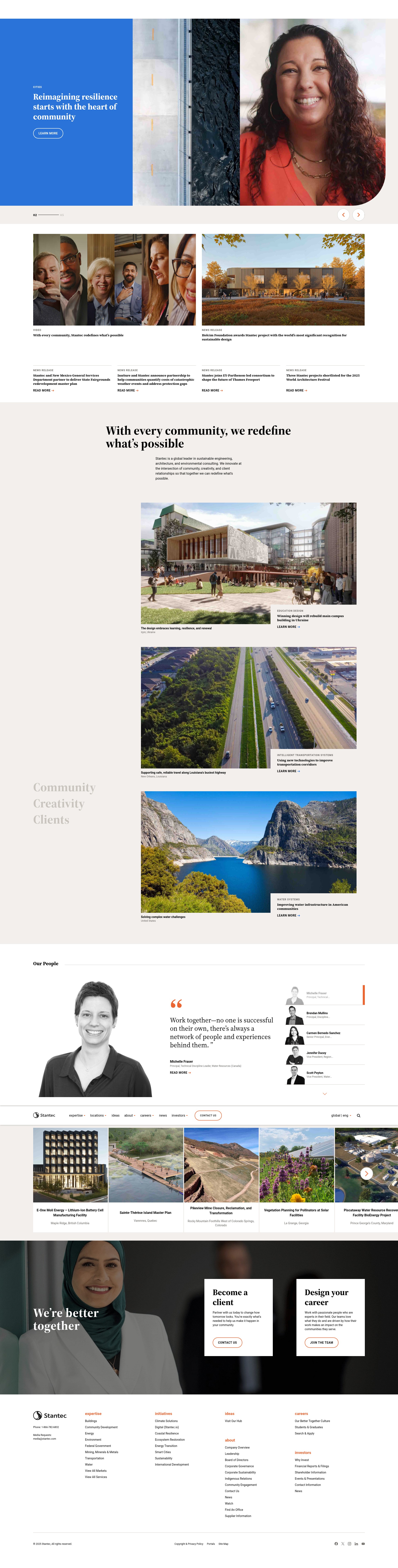Screenshot of www.stantec.com