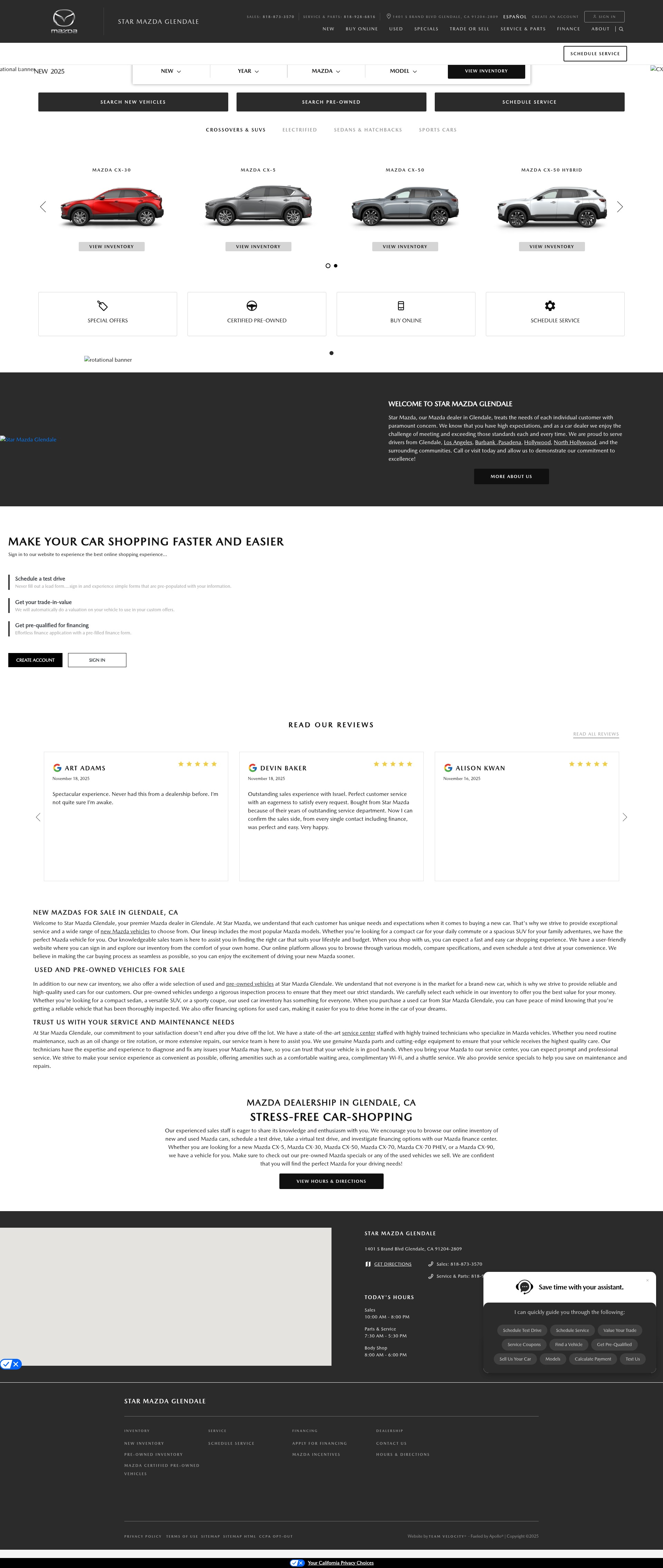 Screenshot of www.star-mazda.com