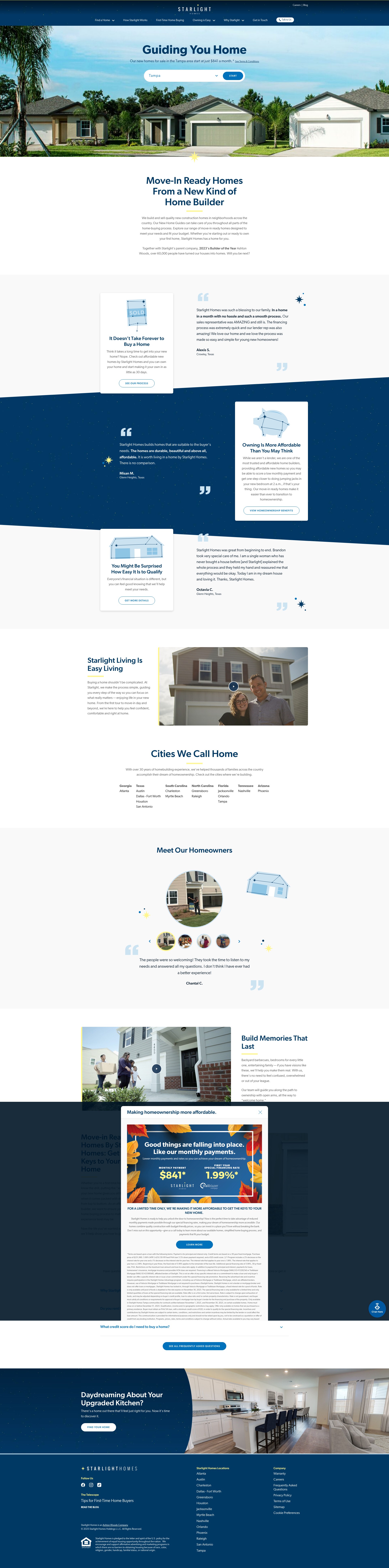 Screenshot of www.starlighthomes.com