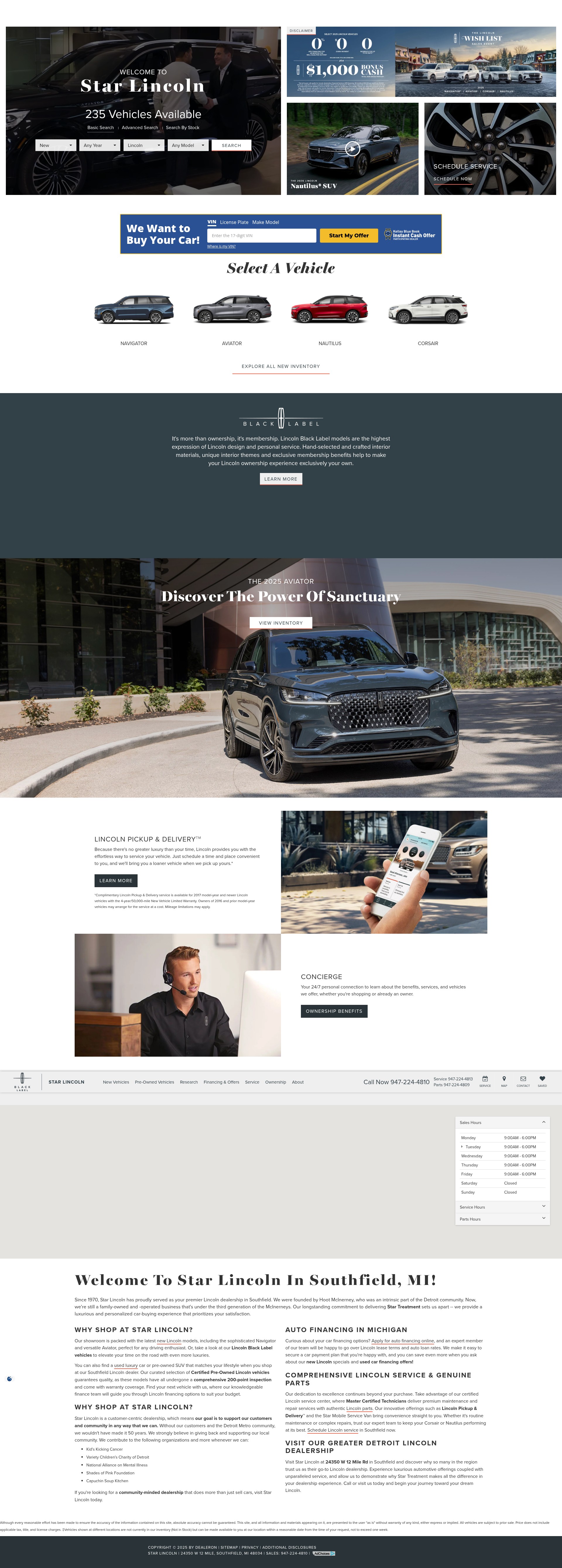 Screenshot of www.starlincoln.com