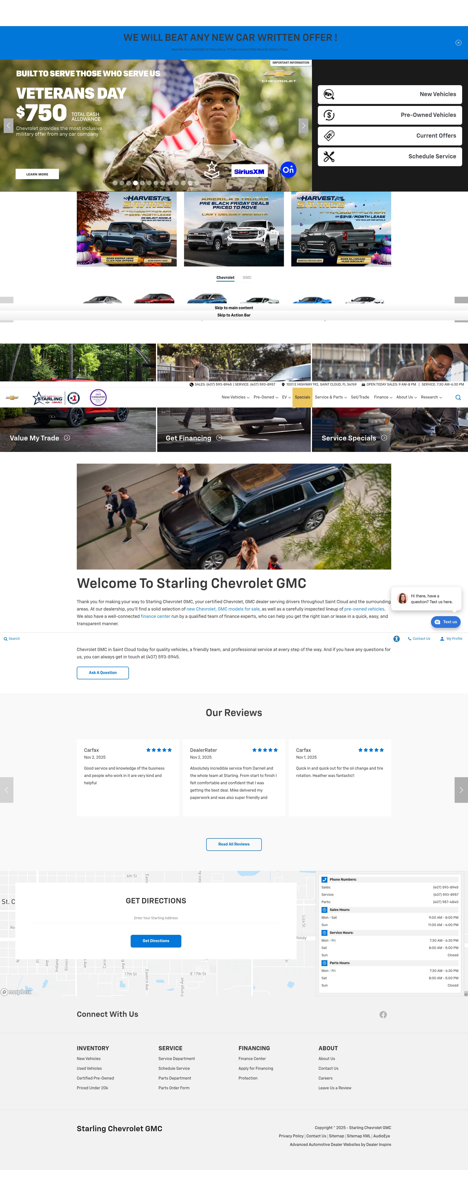Screenshot of www.starlingchevygmc.com