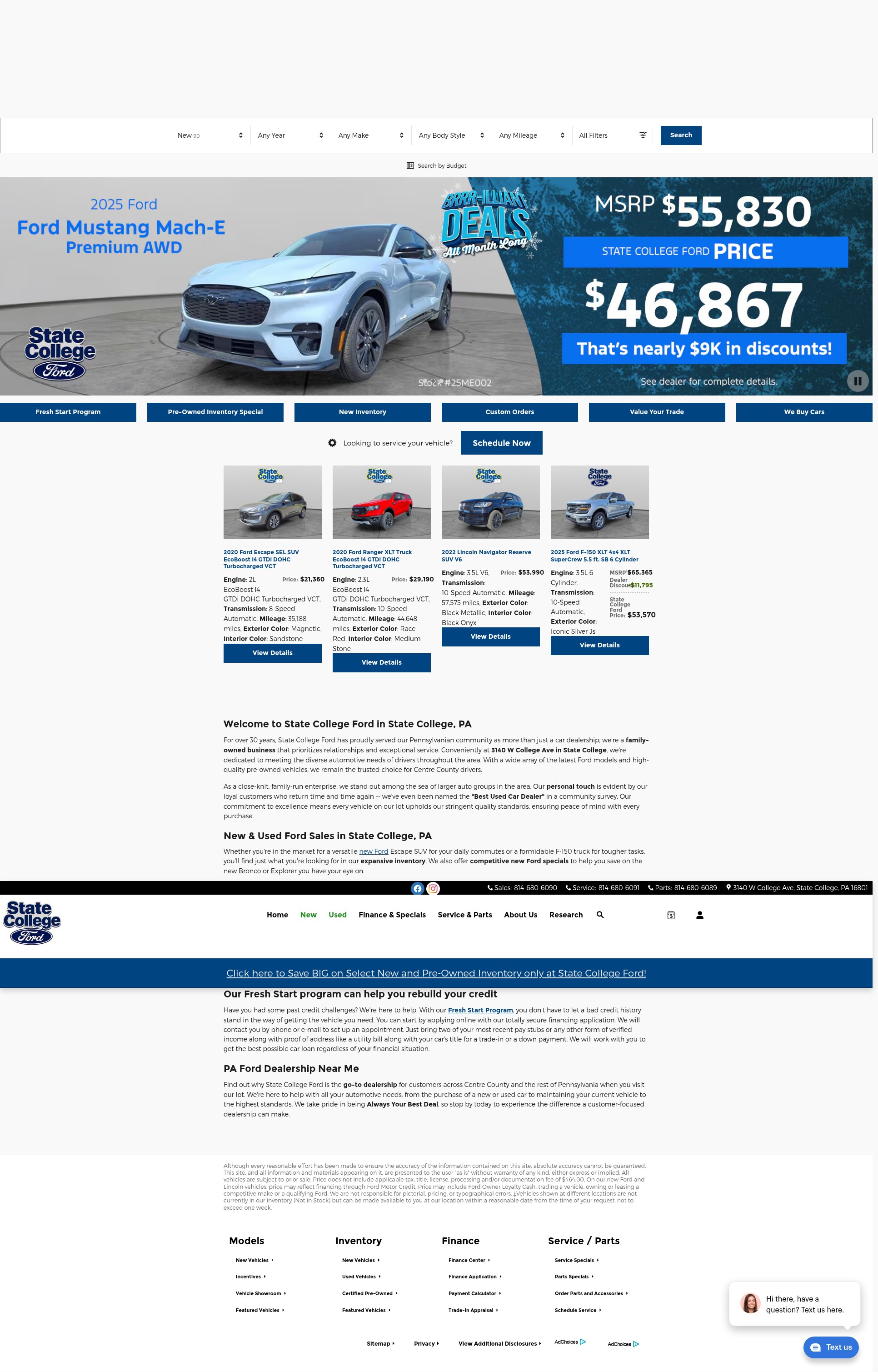 Screenshot of www.statecollegeford.net