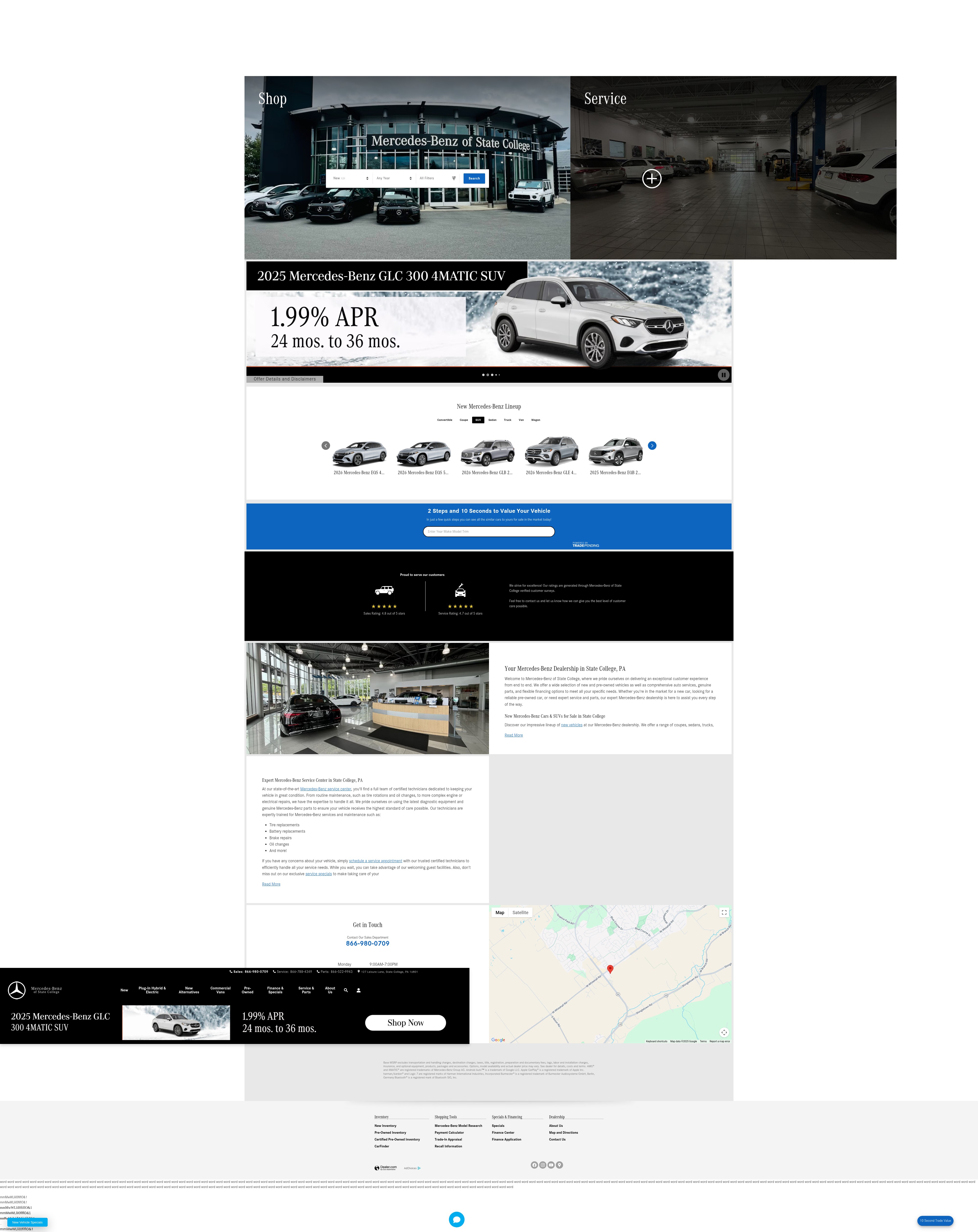 Screenshot of www.statecollegemercedes.com