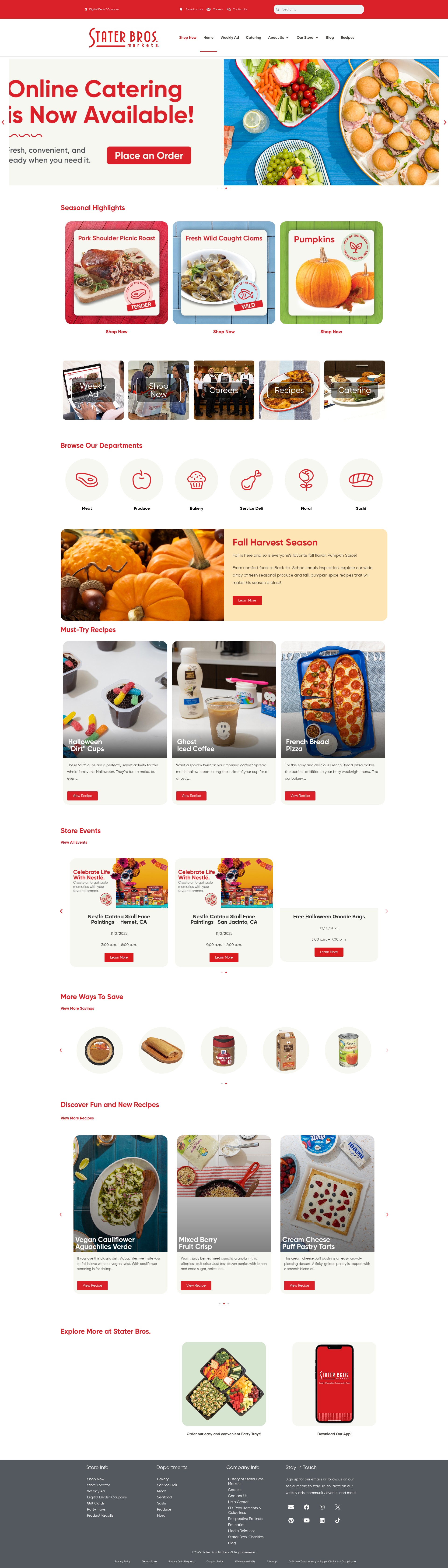 Screenshot of www.staterbros.com