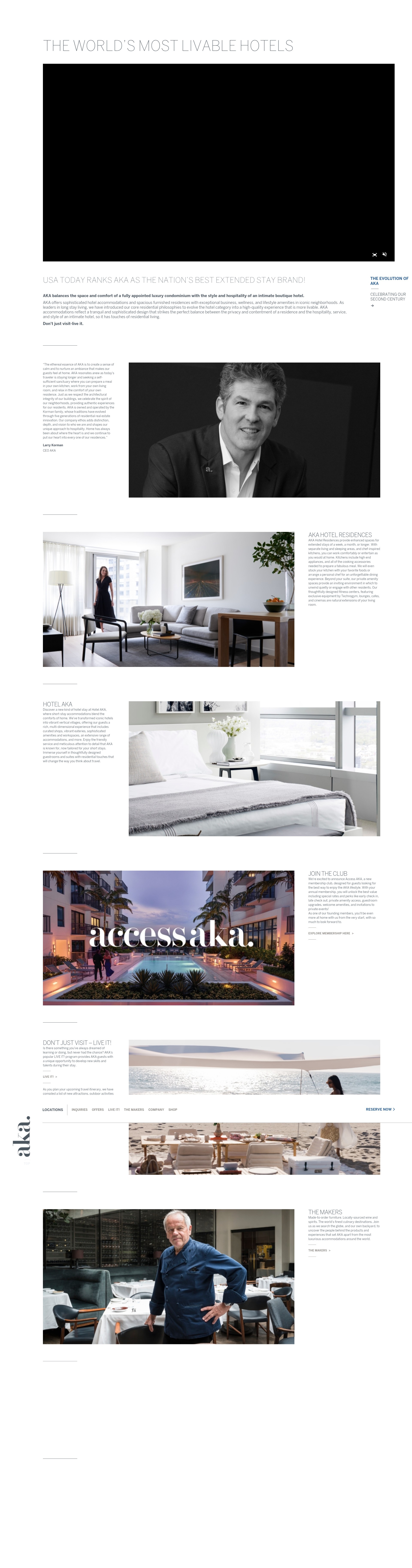 Screenshot of www.stayaka.com