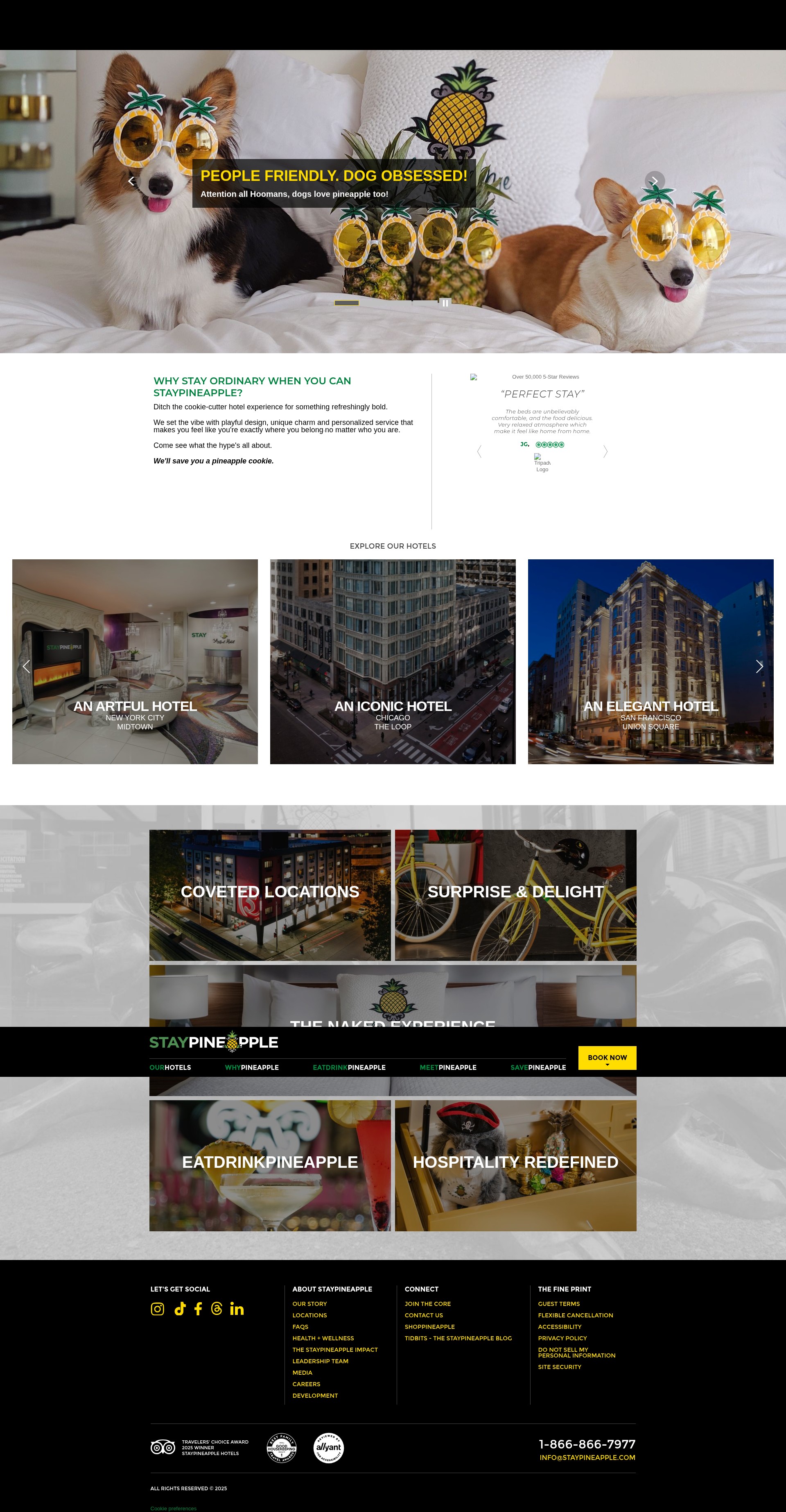 Screenshot of www.staypineapple.com