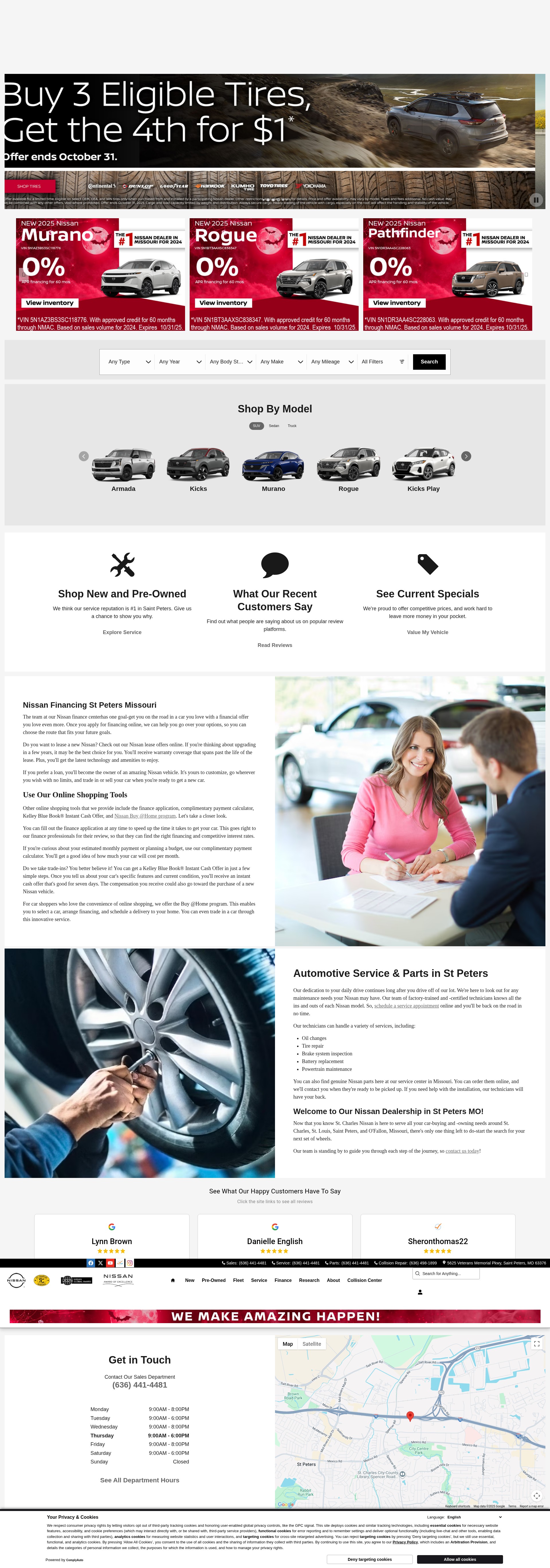 Screenshot of www.stcharlesnissan.com