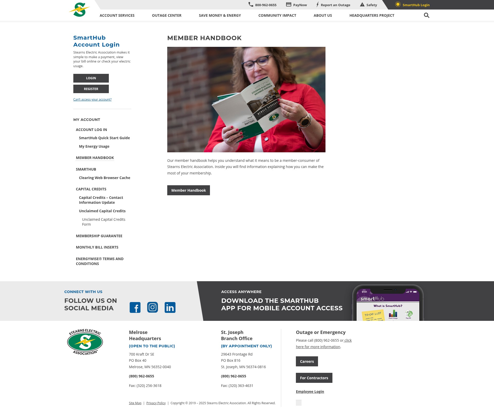 Screenshot of www.stearnselectric.org