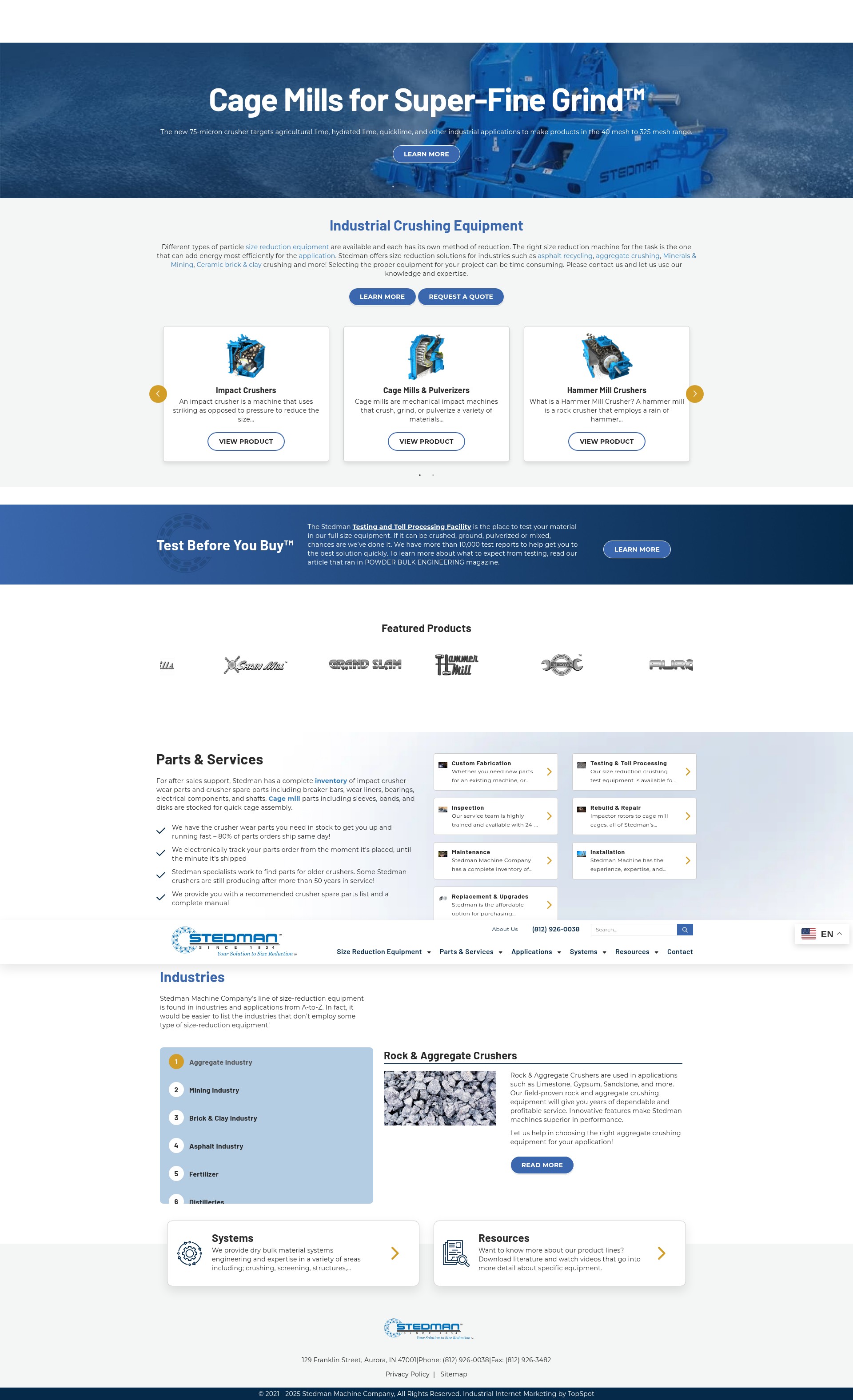 Screenshot of www.stedman-machine.com